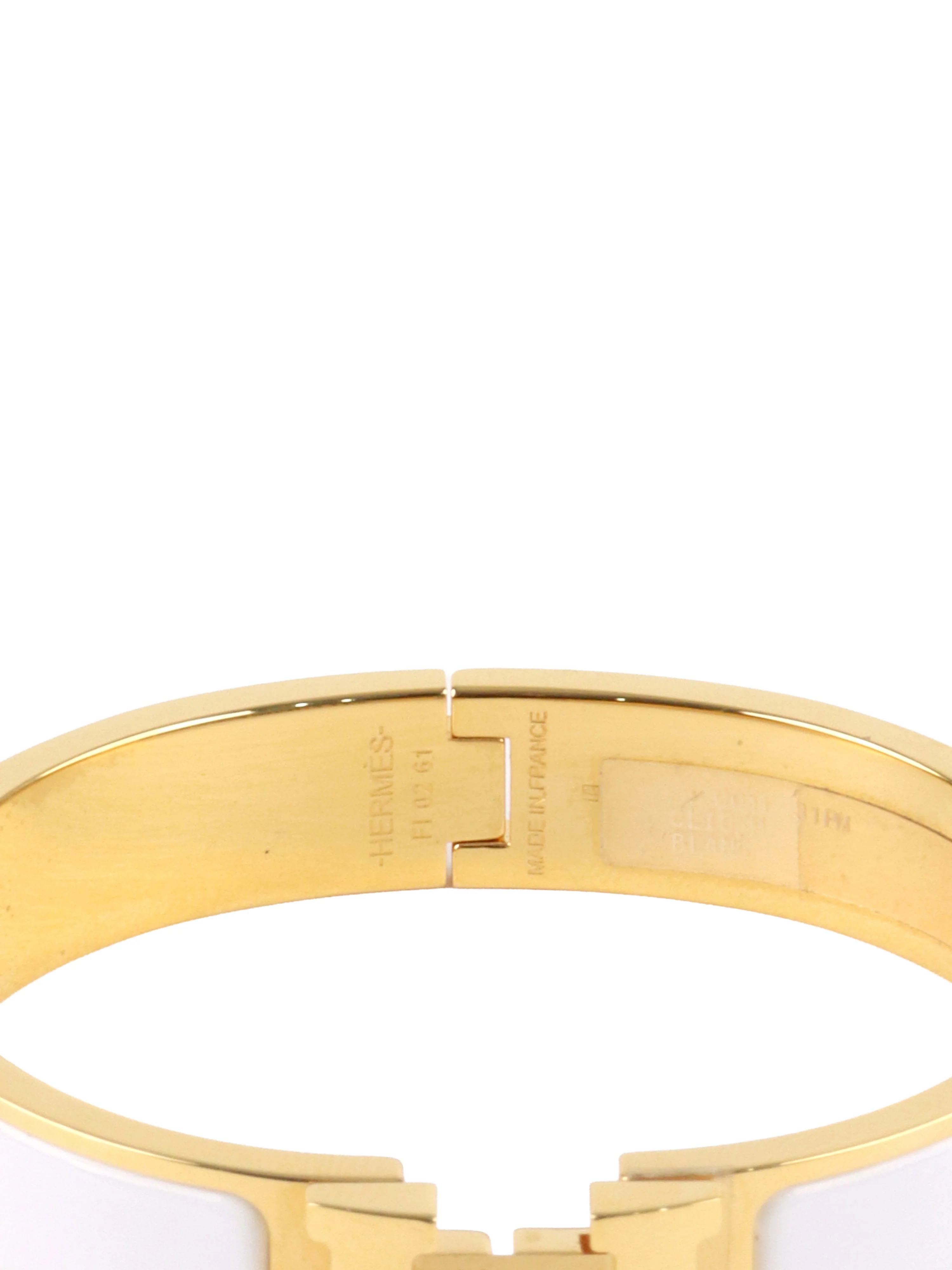 Hermes Blanc Clic H Bracelet.