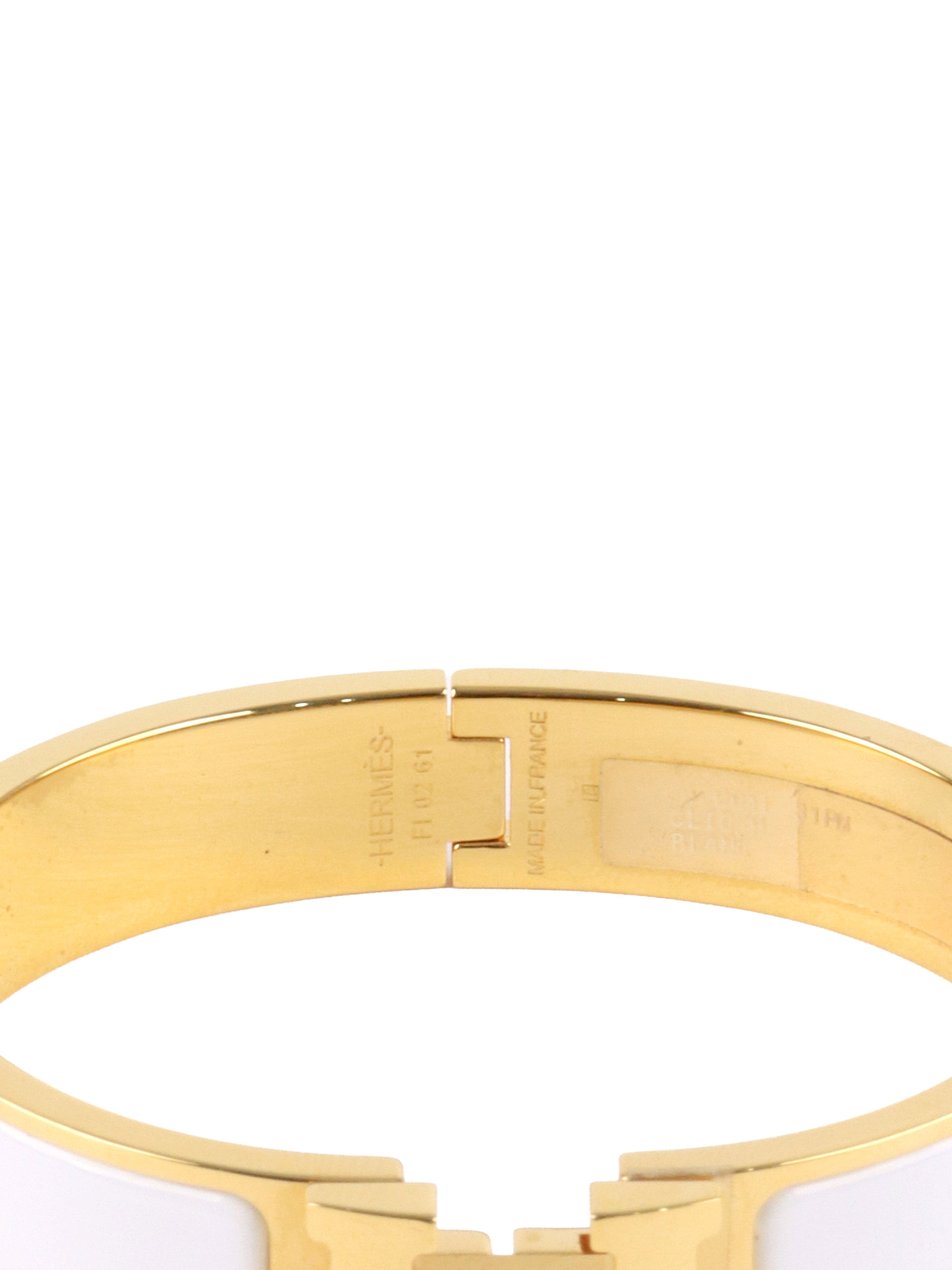 Hermes Blanc Clic H Bracelet.