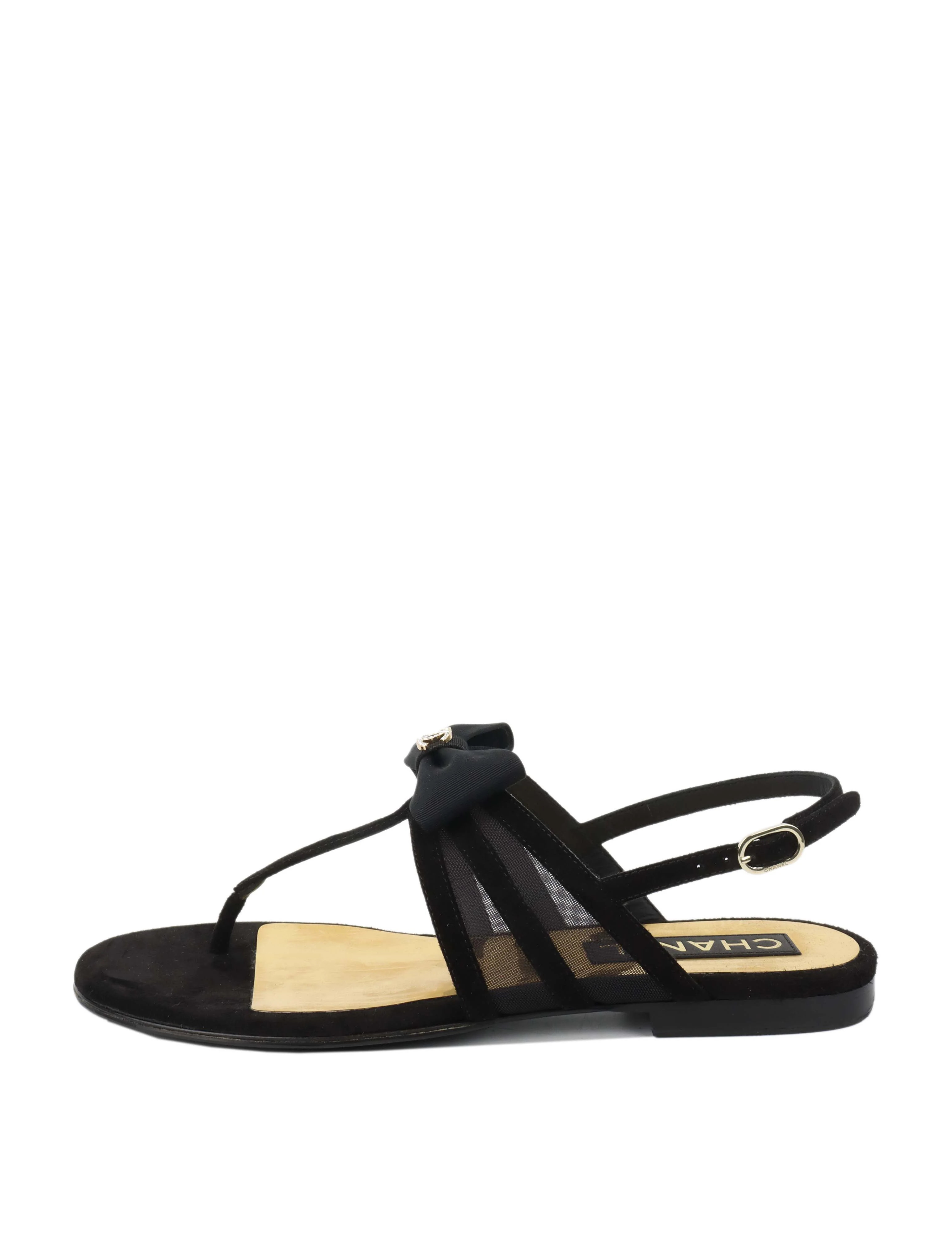 Chanel Black Sandals 38.