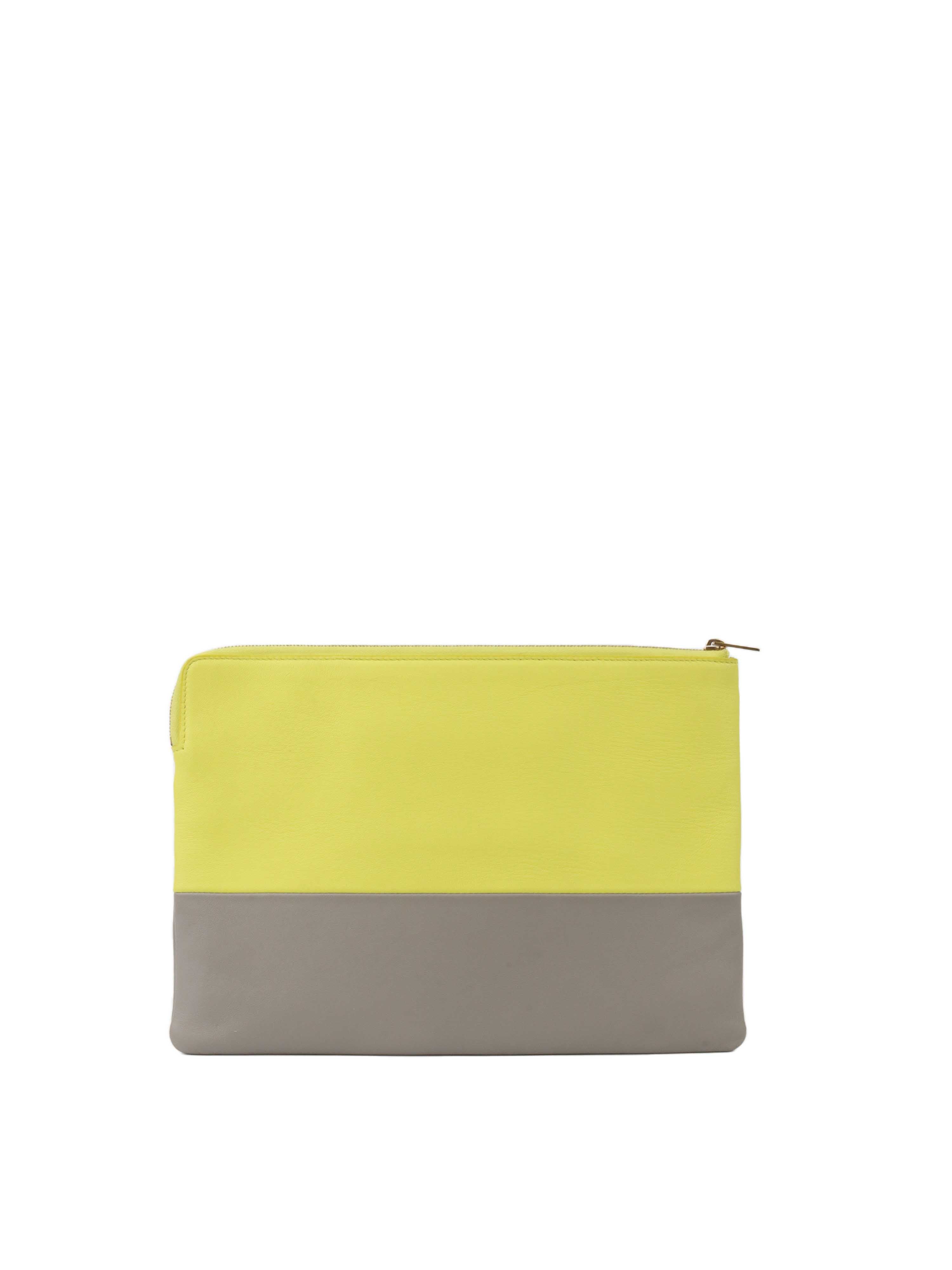 Celine Pouch Yellow  Grey.