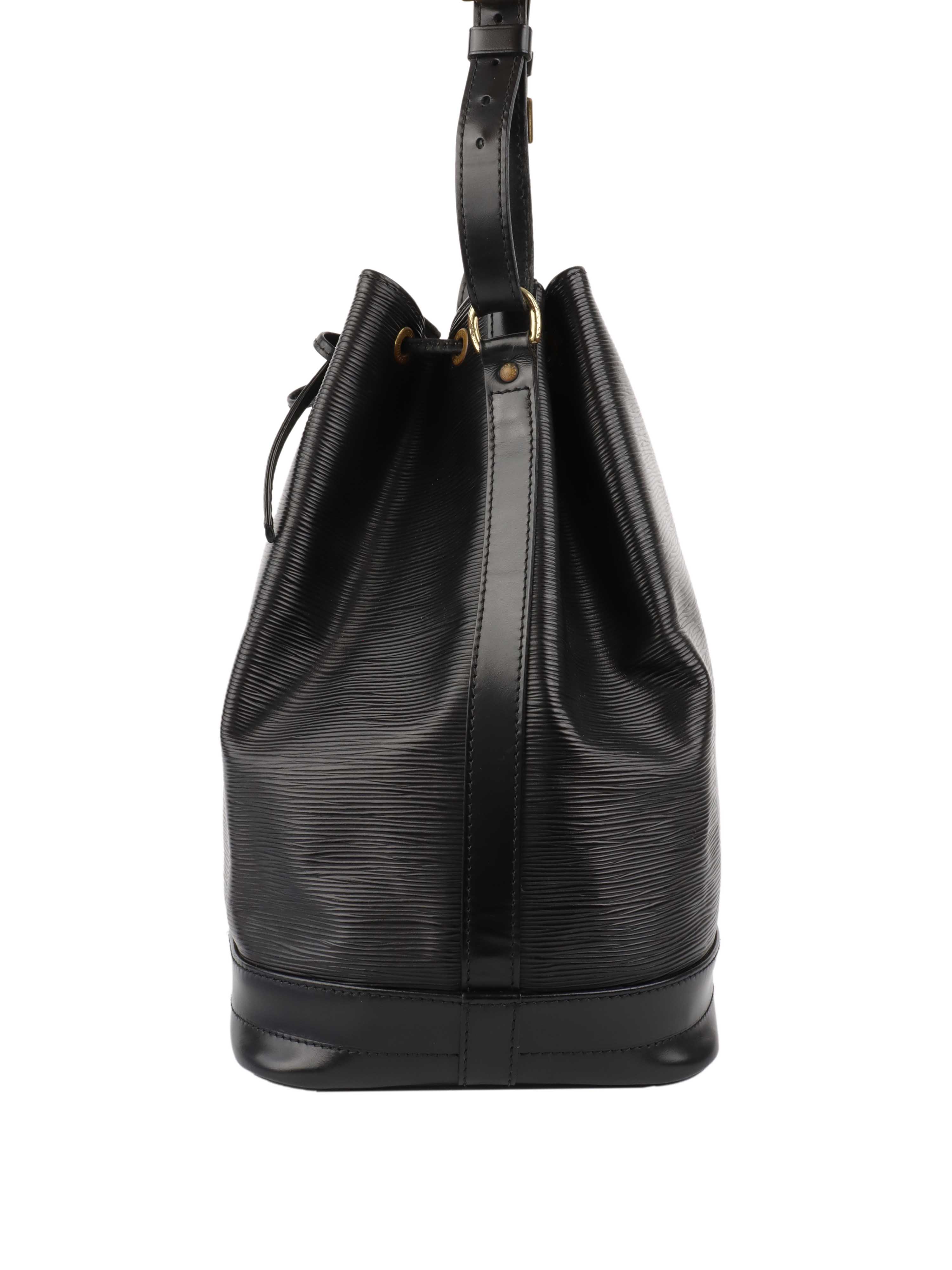 Louis Vuitton Black Vintage Epi Bucket Bag.