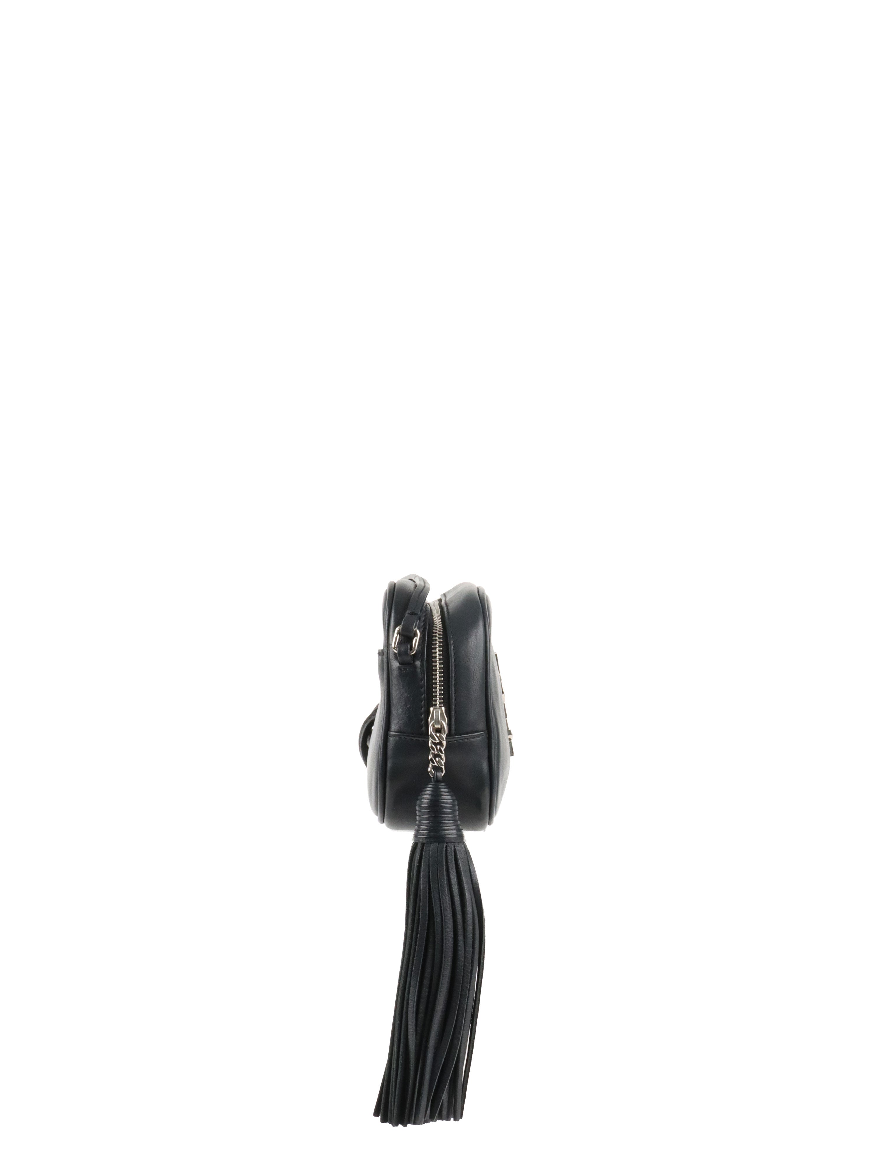 Saint Laurent Black Mini Blogger Tassel Crossbody Bag