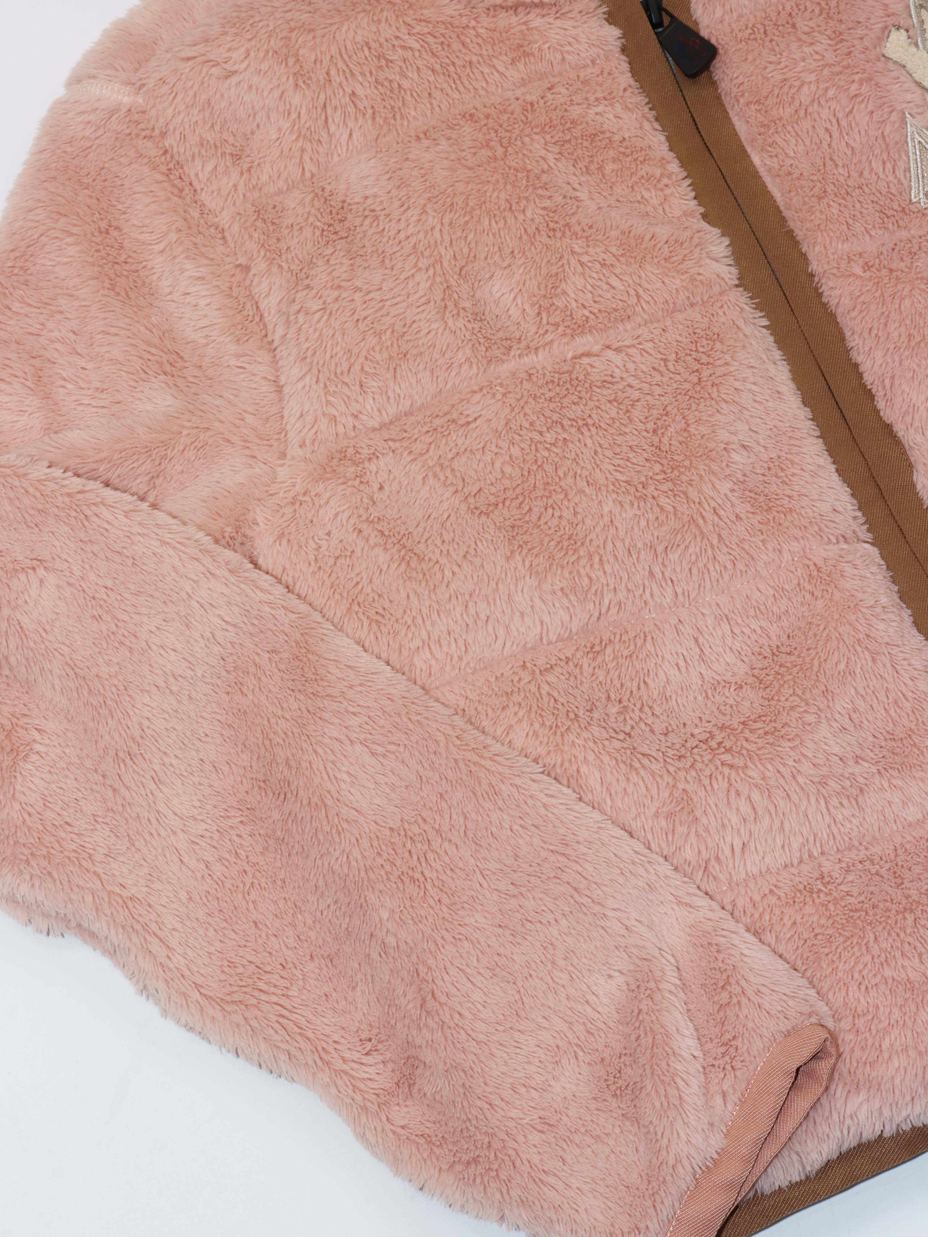 Moncler Pink Grenoble Padded Zip-up Hoodie size S.