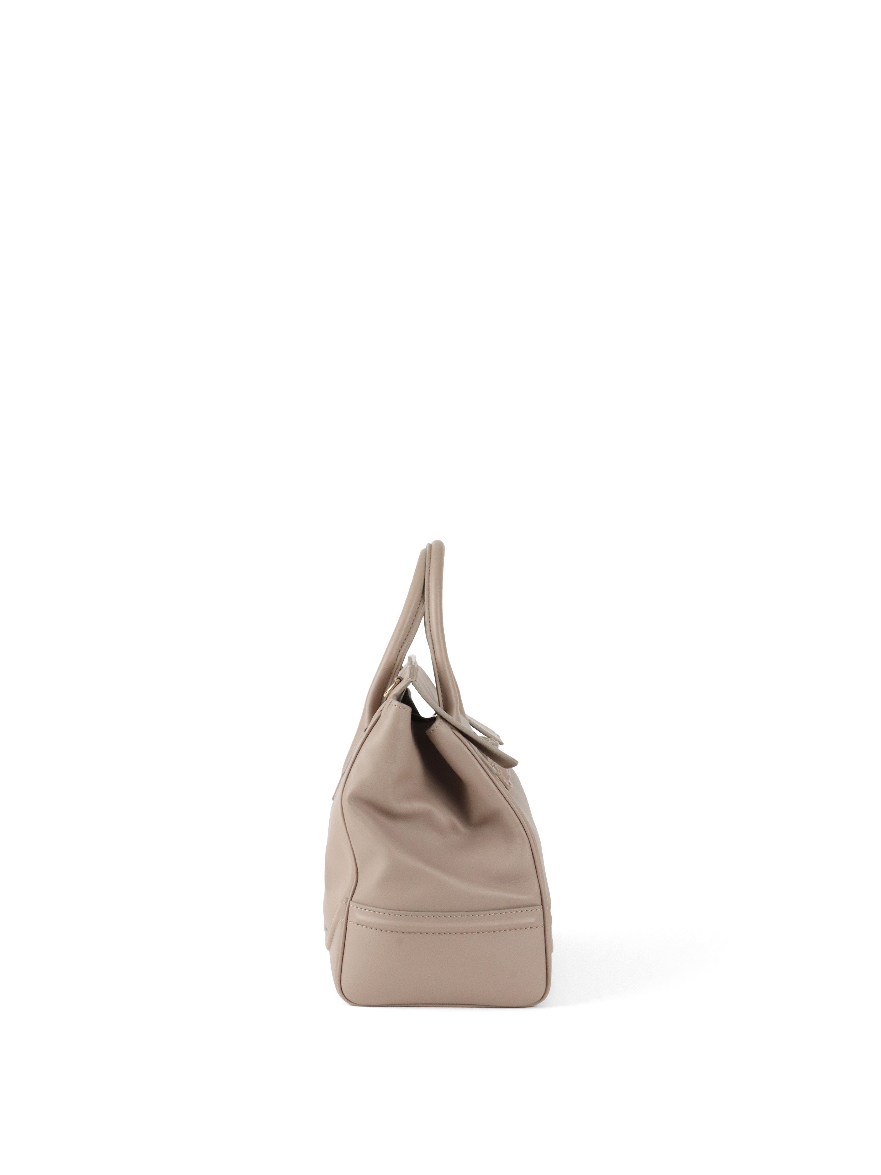 Versace Nude Leather Palazzo Empire Tote