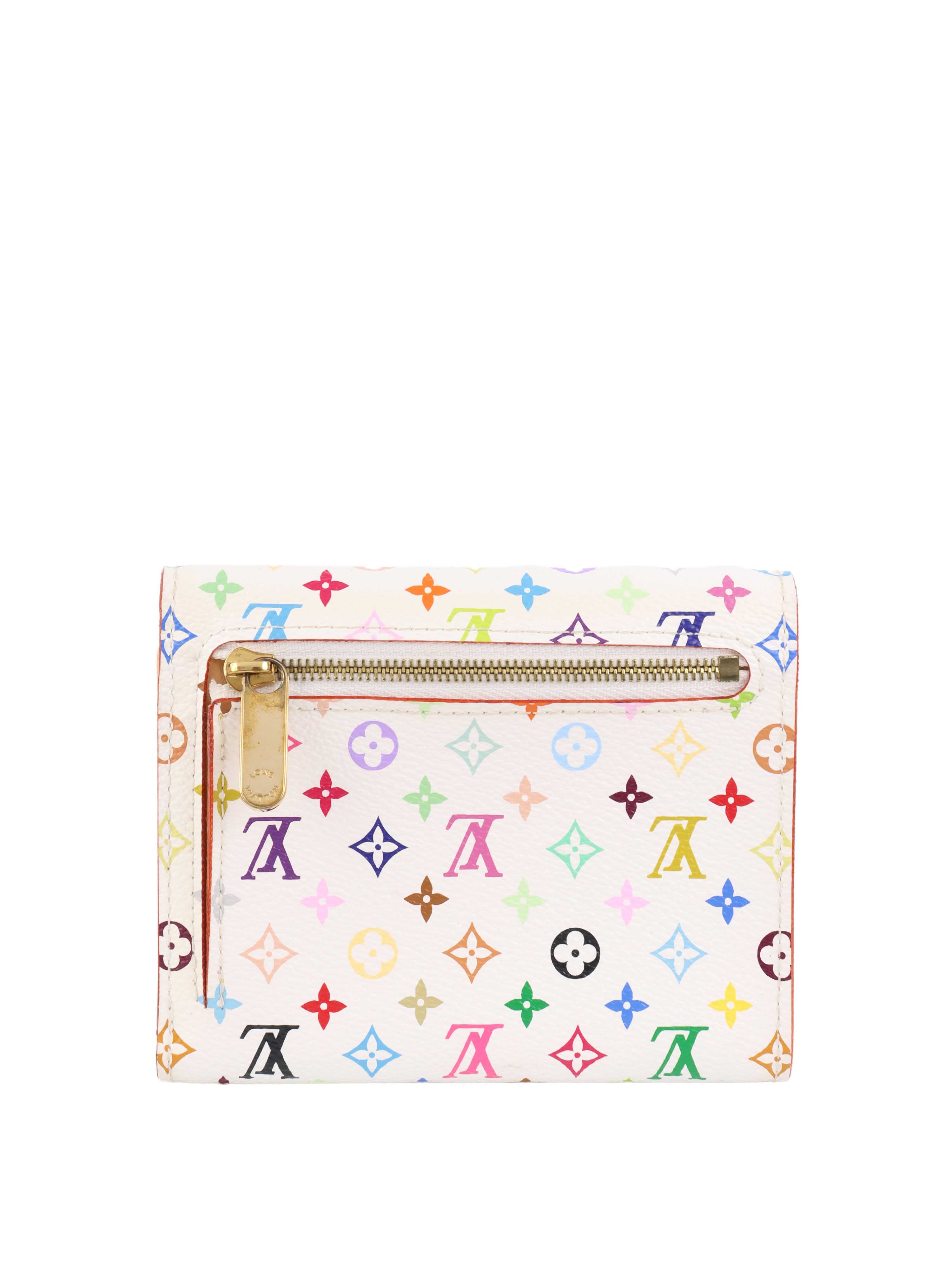 Louis Vuitton x Murakami White Compact Wallet.