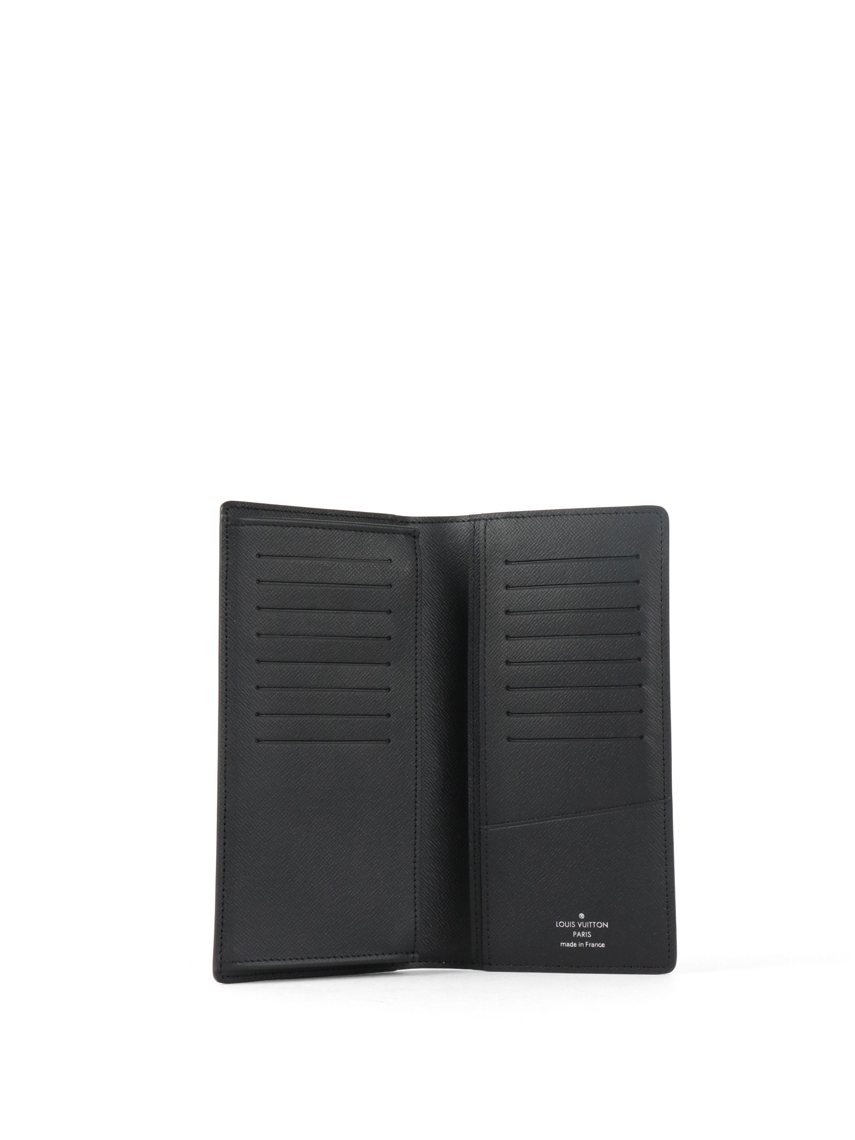 Louis Vuitton Black Monogram Eclipse Brazza Wallet