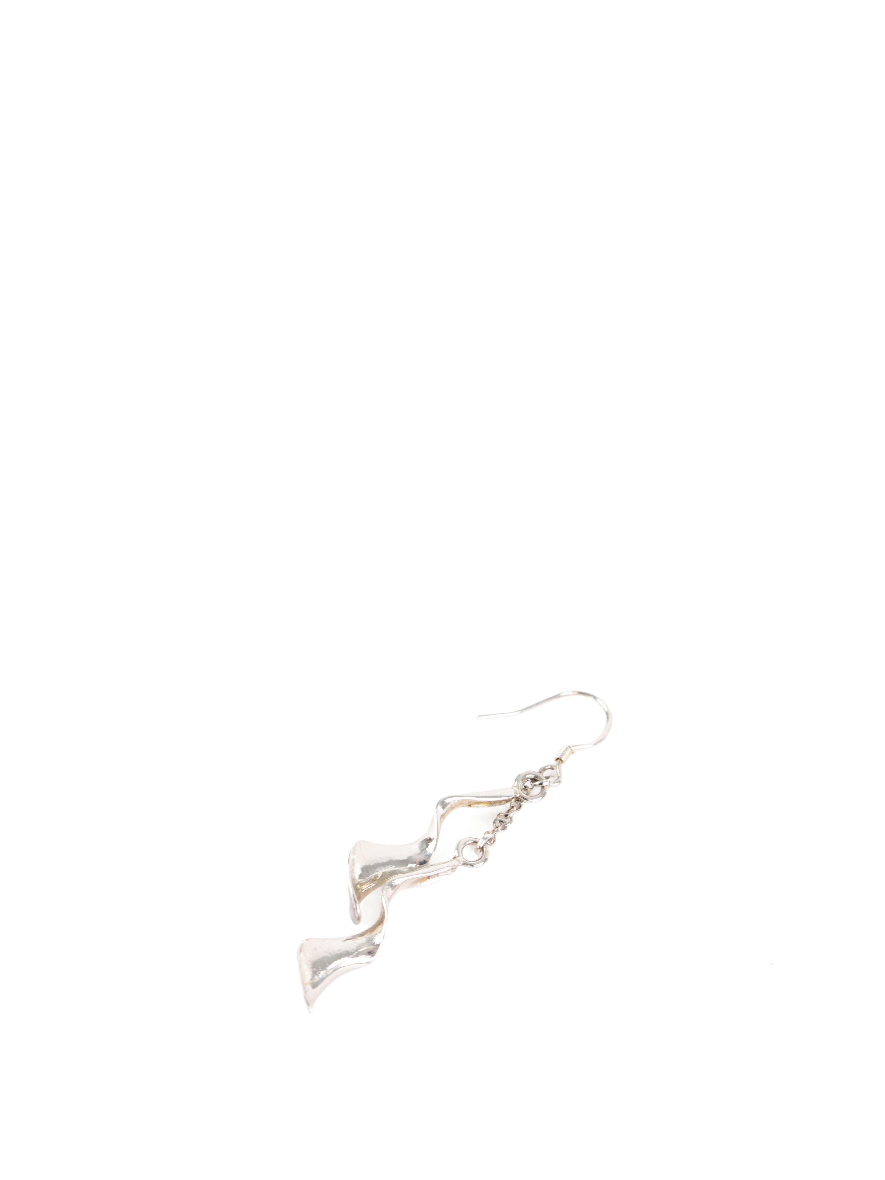 Tiffany  Co Siver Double Orchid Drop Twist Earrings