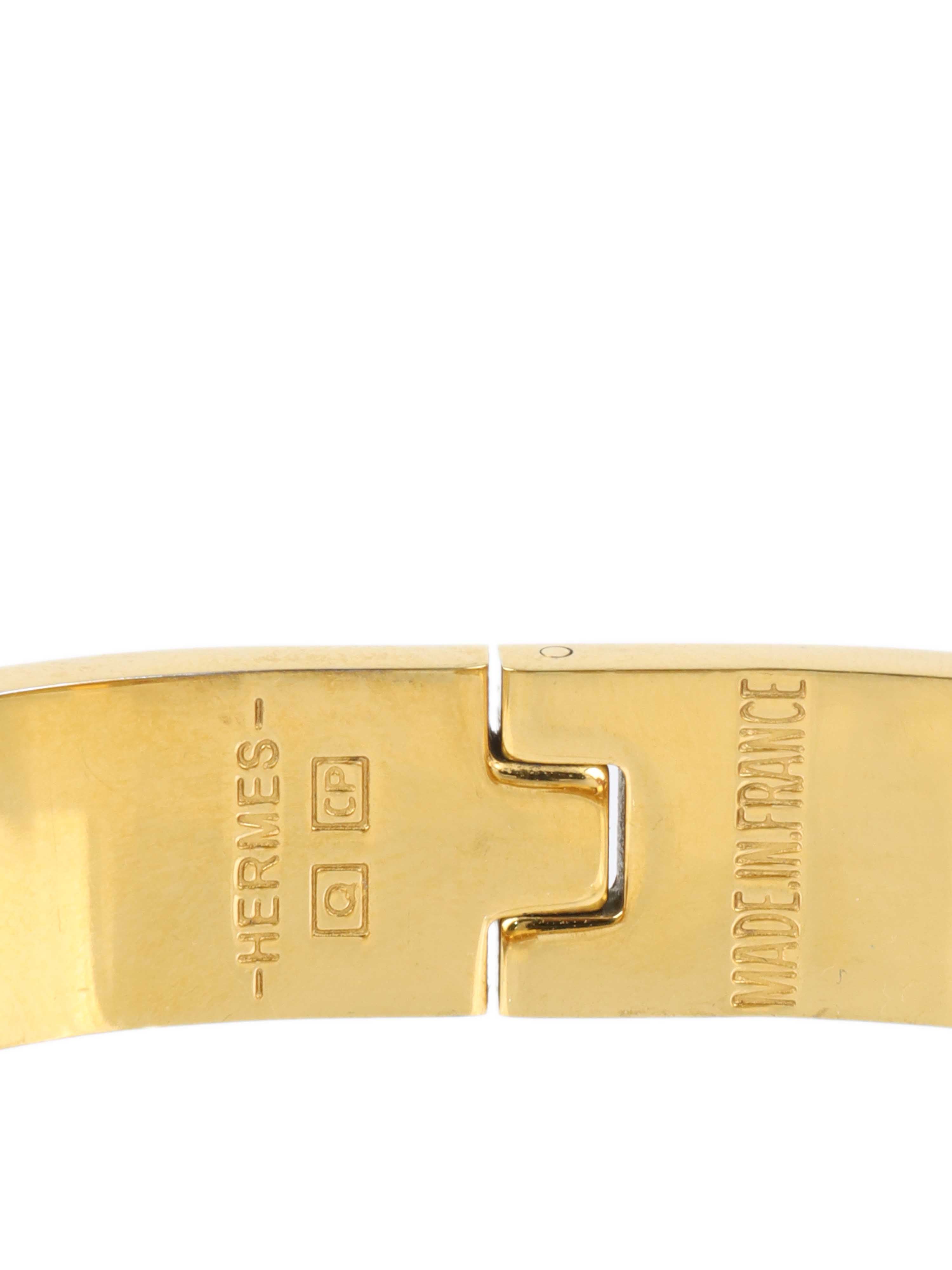 Hermes Rose Pink Clic H PM Bracelet.