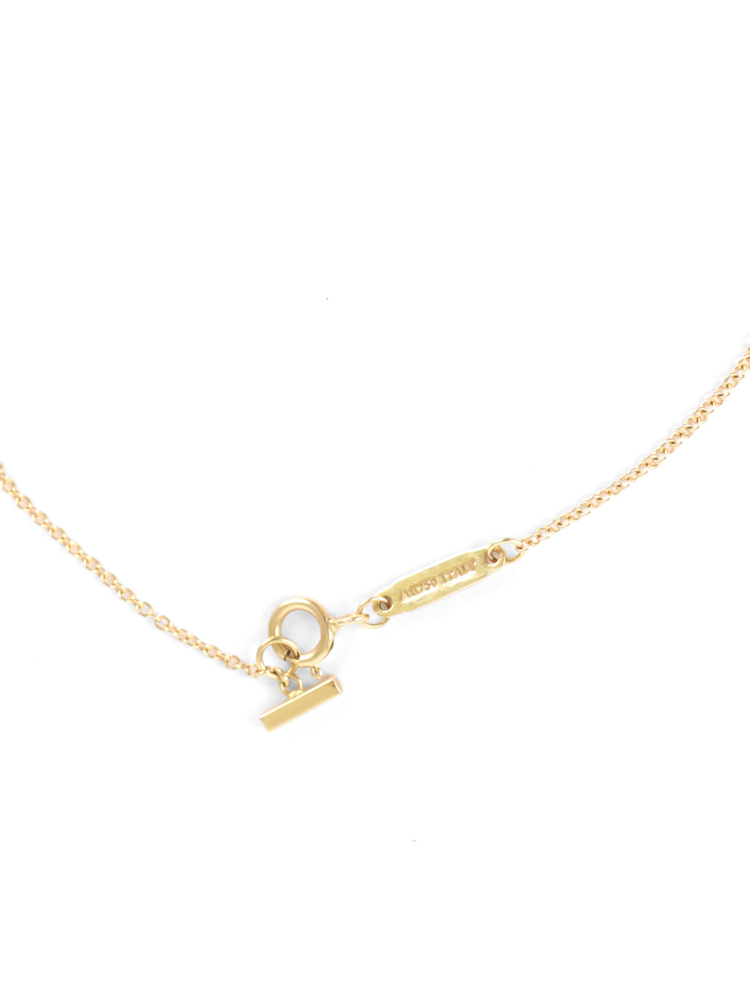 Tiffany  Co Mini Smile Pendant Yellow Gold