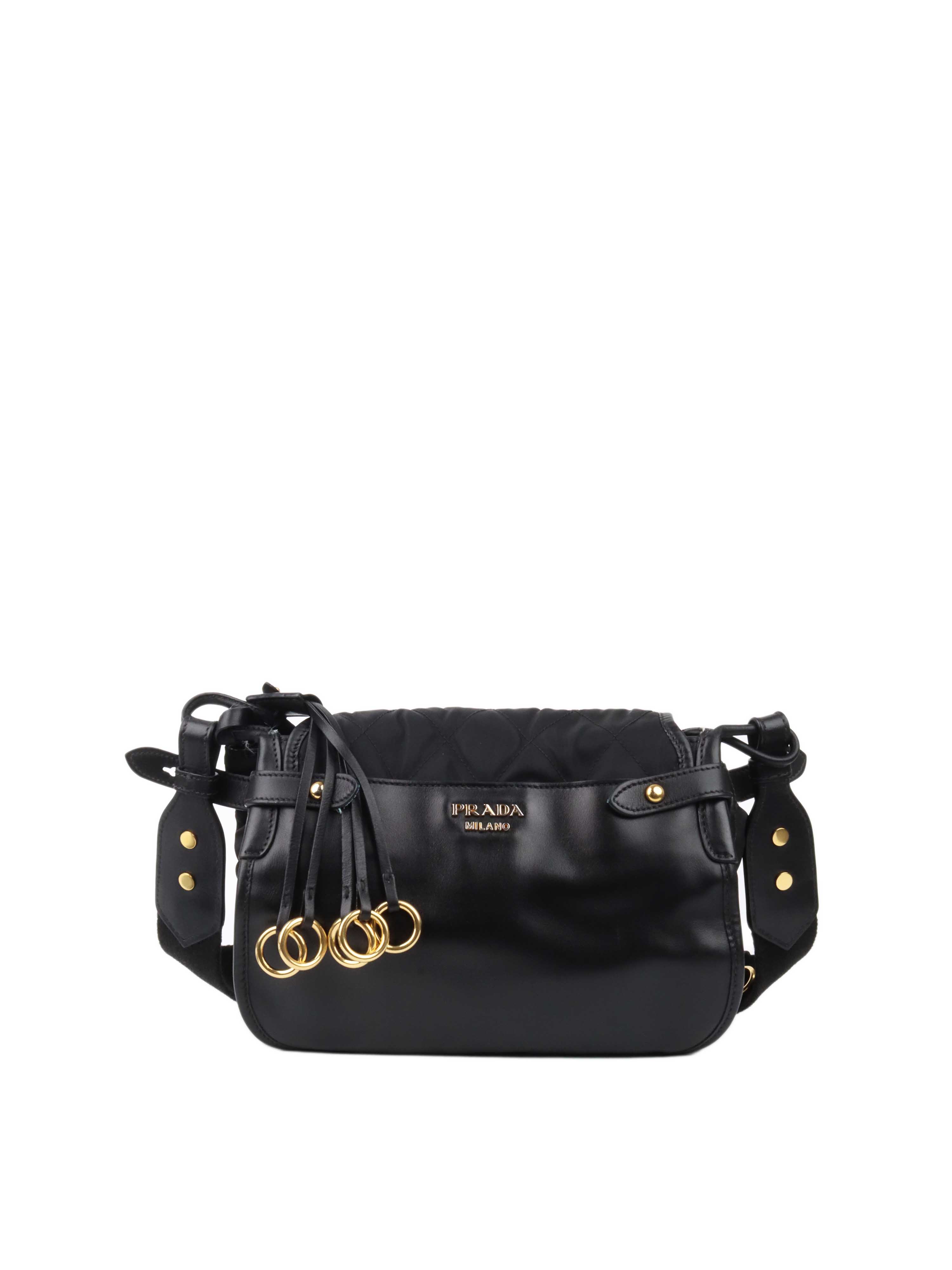 Prada Black Nylon Crossbody Bag.