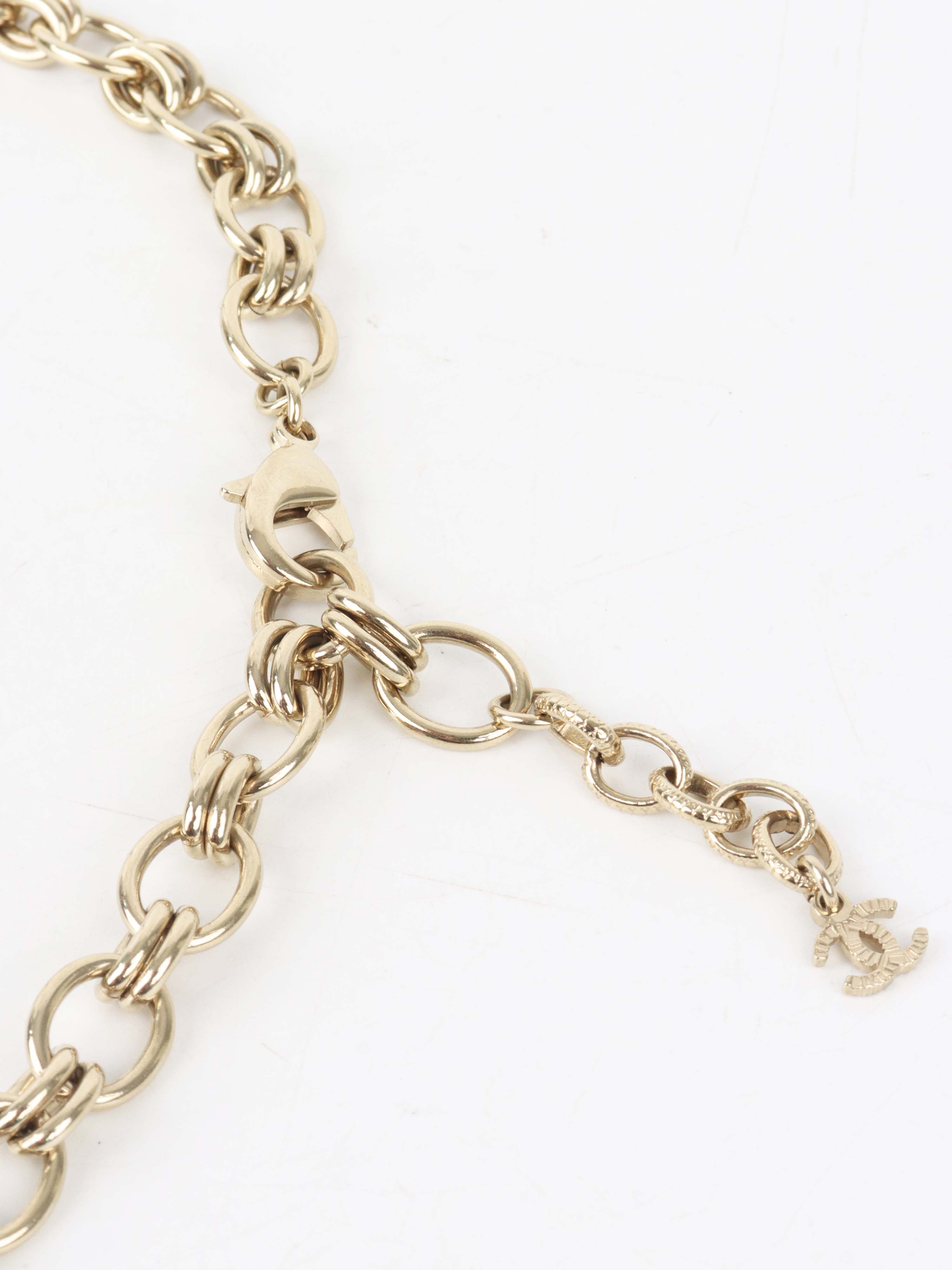 Chanel Tri-colour Crystal Necklace.