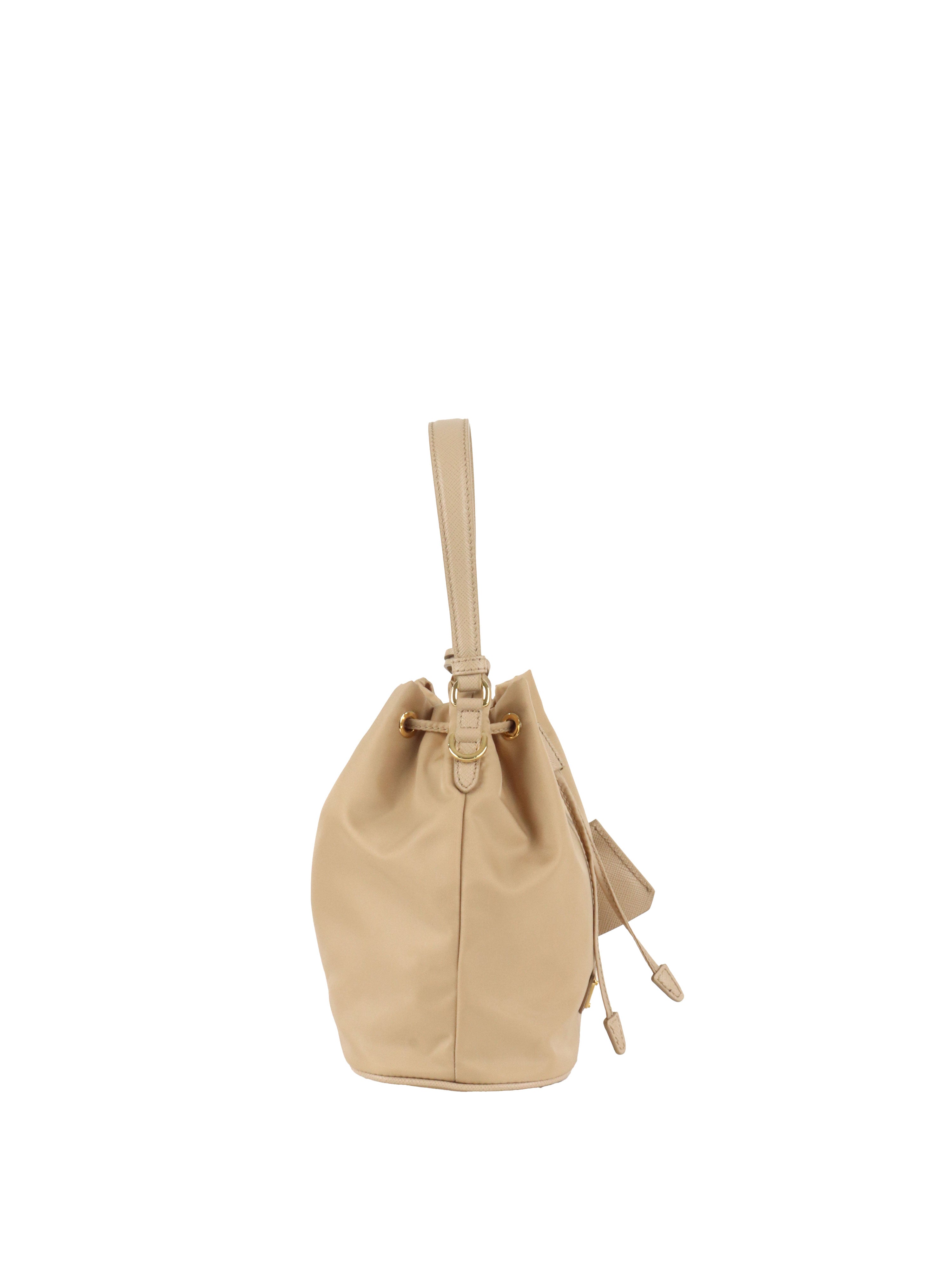Prada Beige Nylon Re-Edition 1978 Bucket Bag.