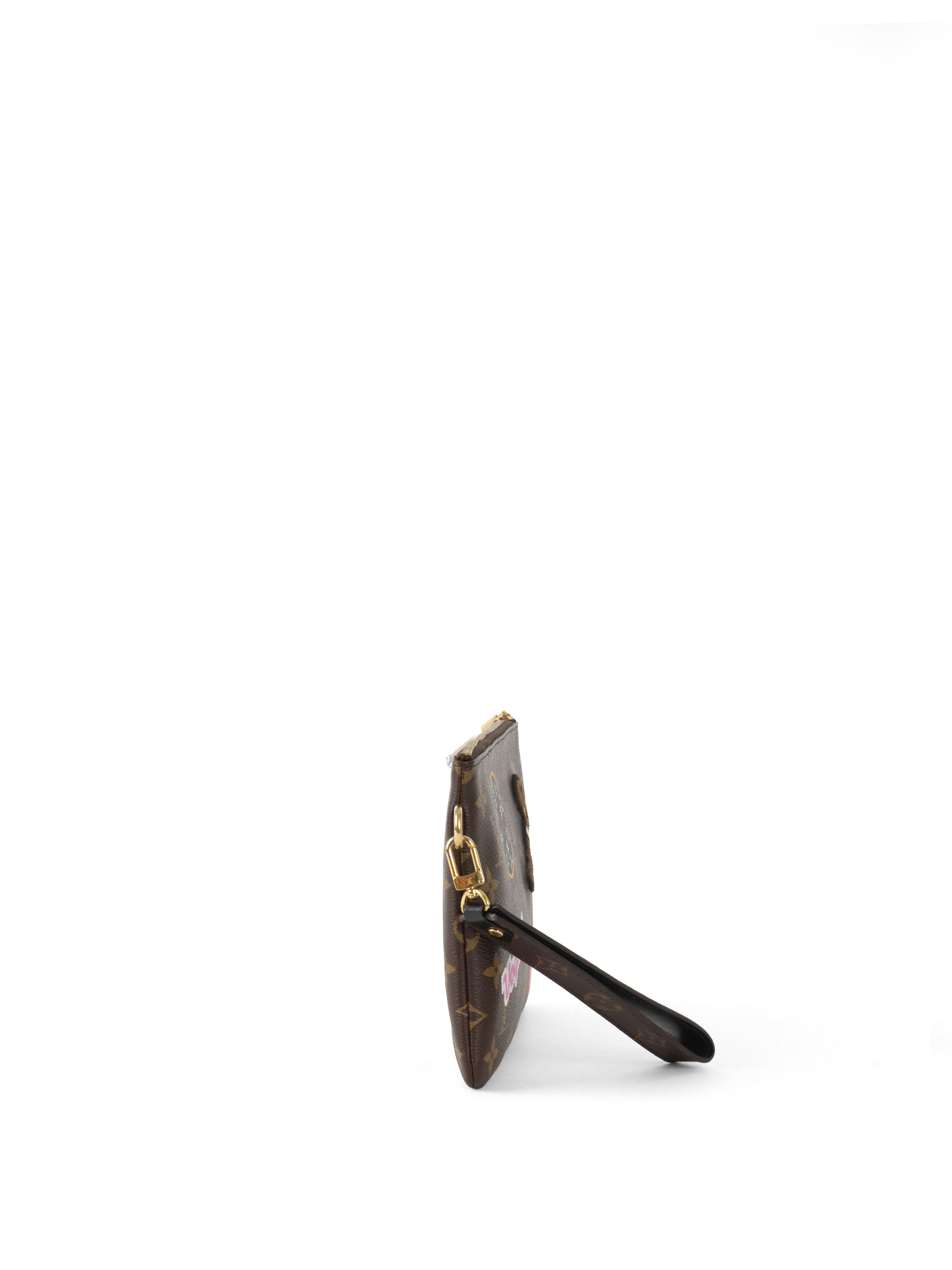 Louis Vuitton Limited Edition Monogram Patches City Pouch Bag.