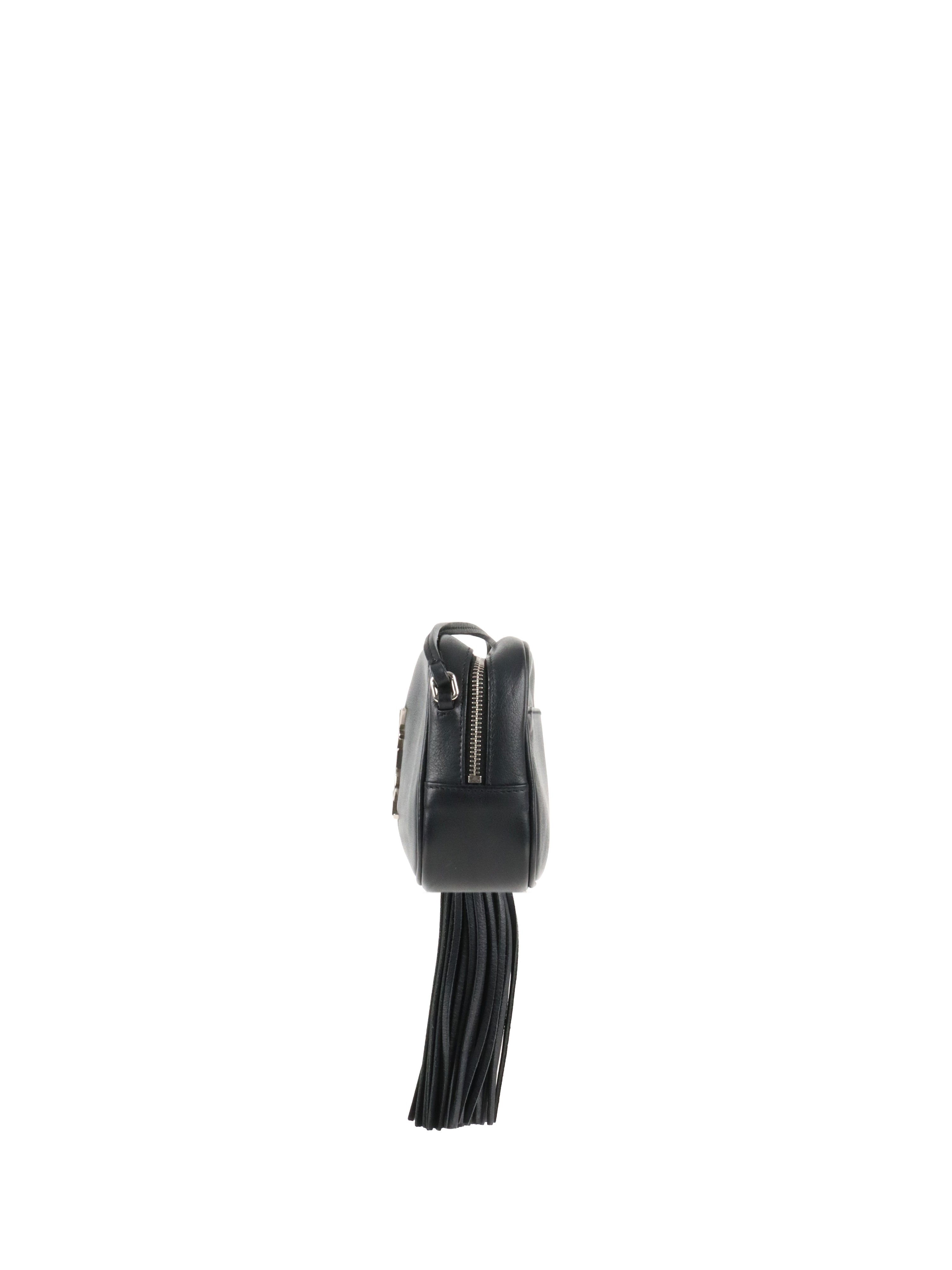 Saint Laurent Black Mini Blogger Tassel Crossbody Bag