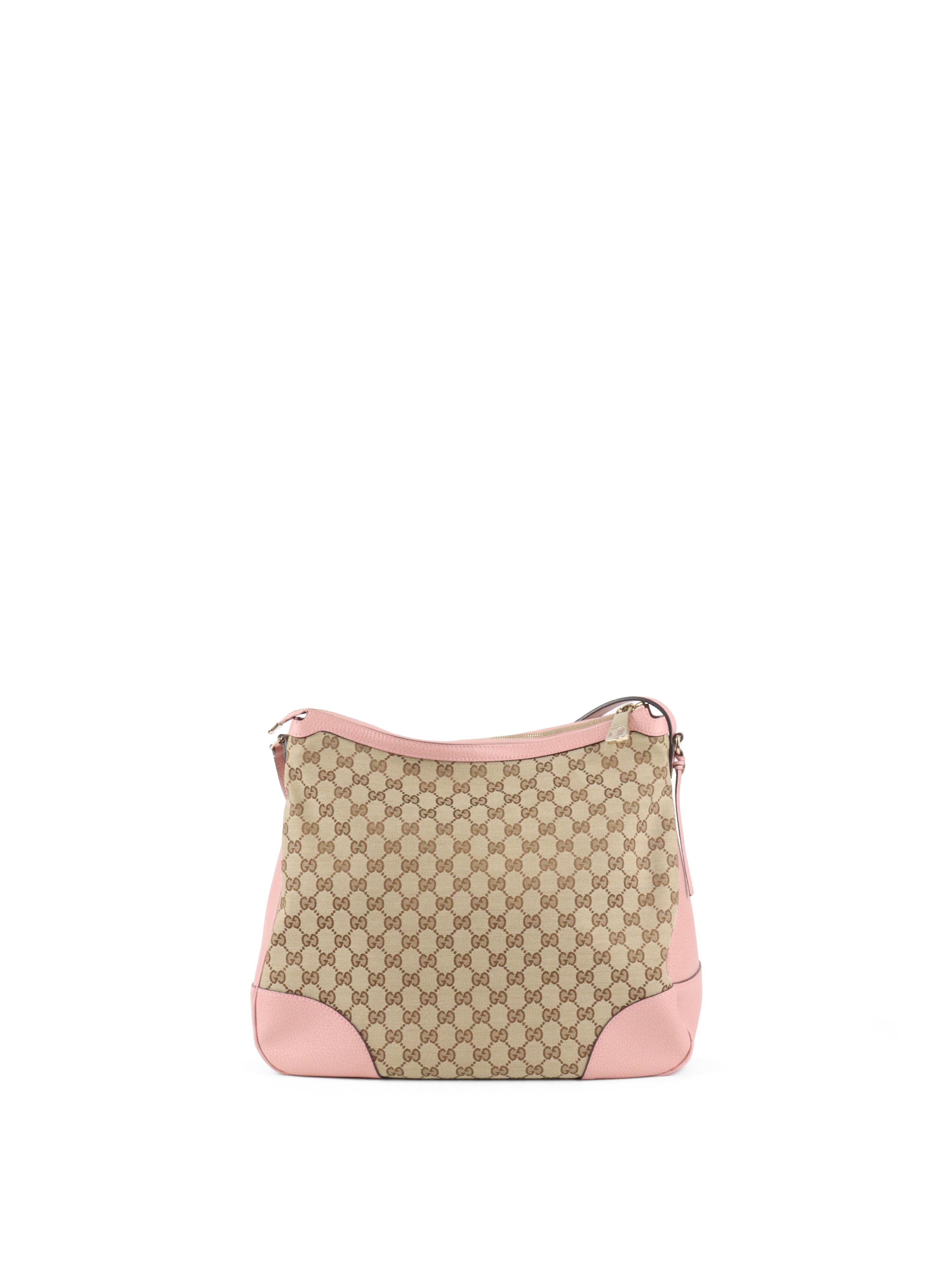 Gucci Large Dusty Pink GG Canvas Bree Hobo bag