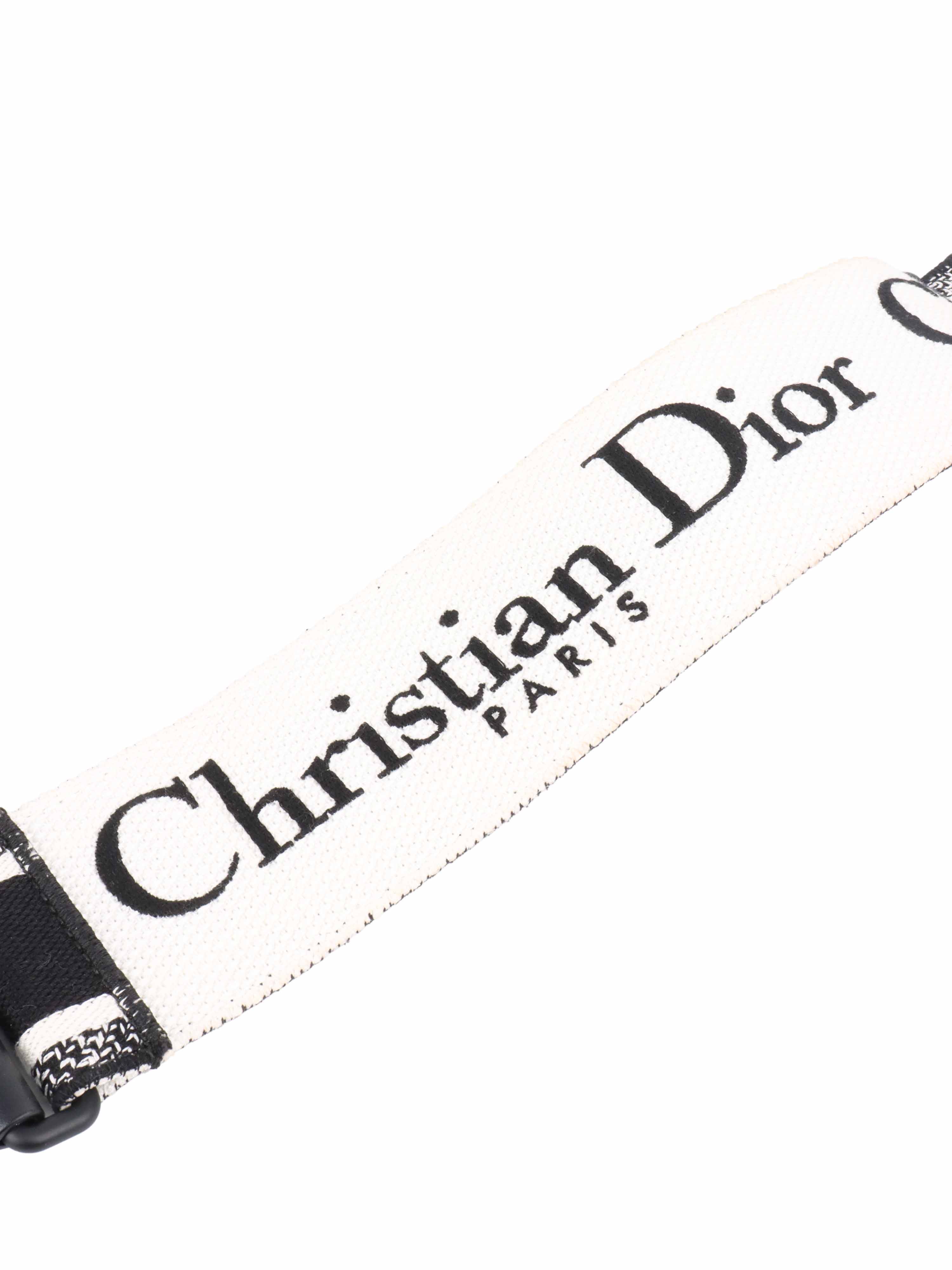 Dior Black 
White Guitar Shoulder Strap.