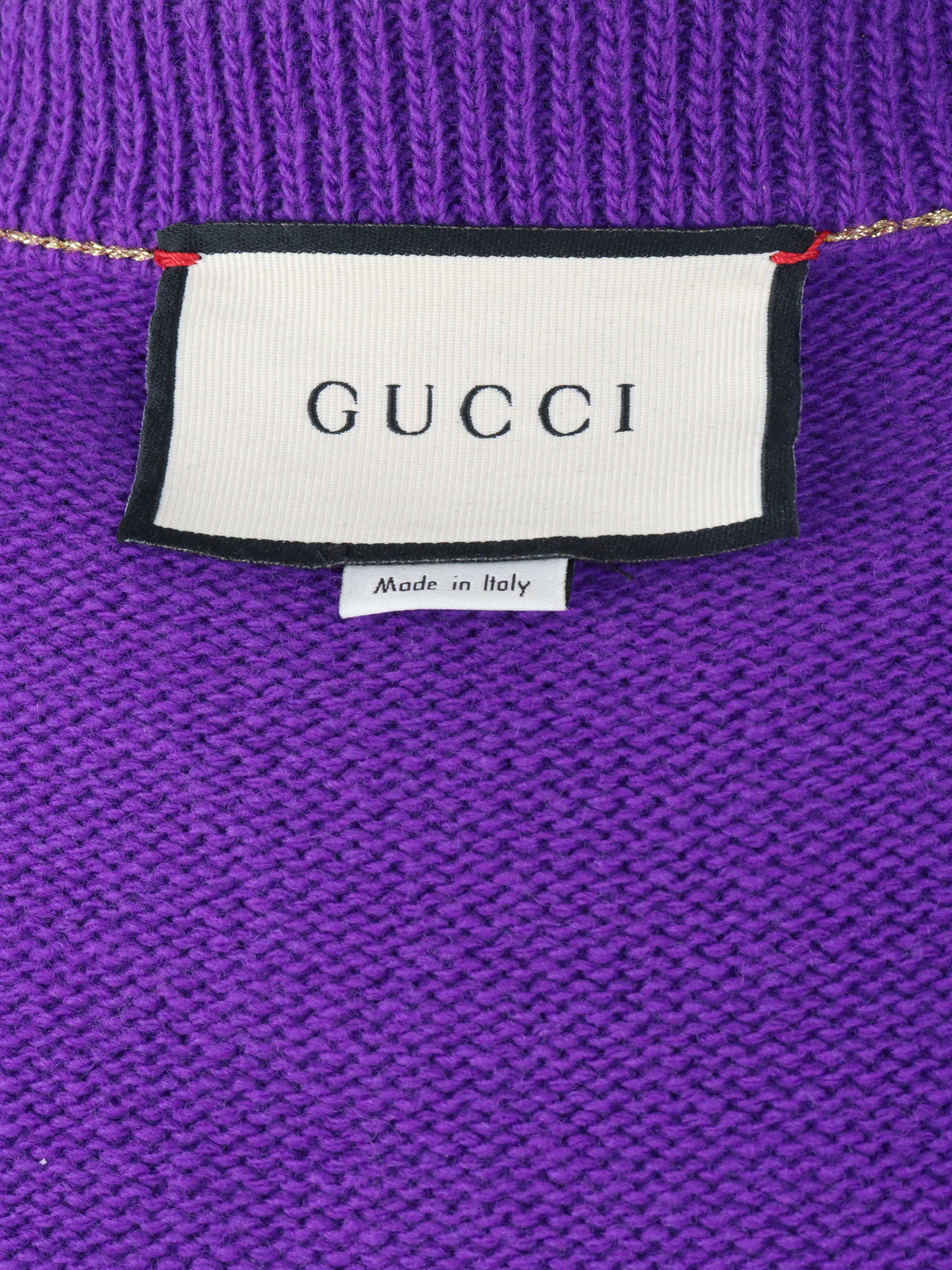 Gucci Purple Knit Bosco Sweater.