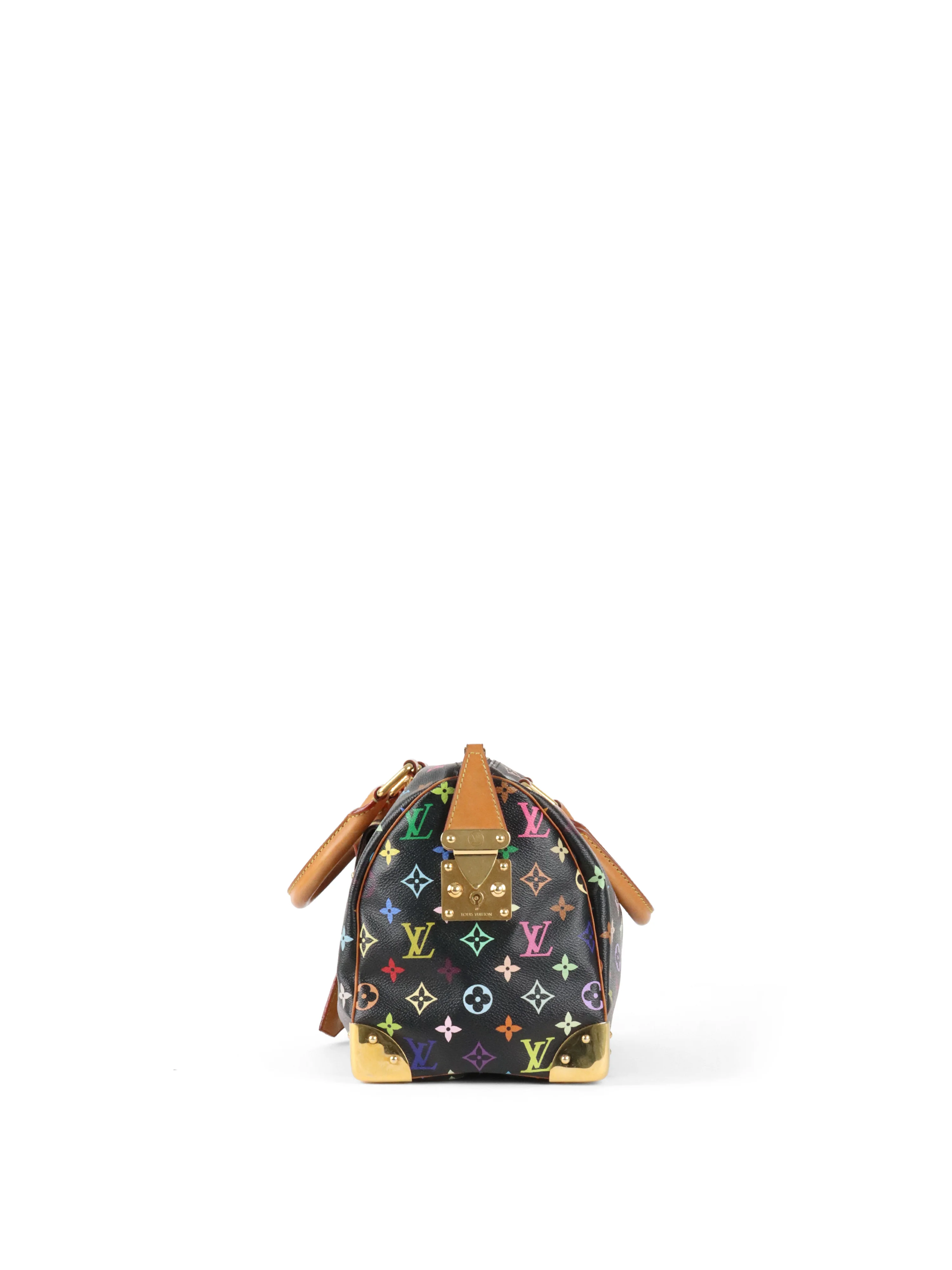 Louis Vuitton x Takashi Murakami Limited Edition Black Monogram Multicolor Speedy 30
