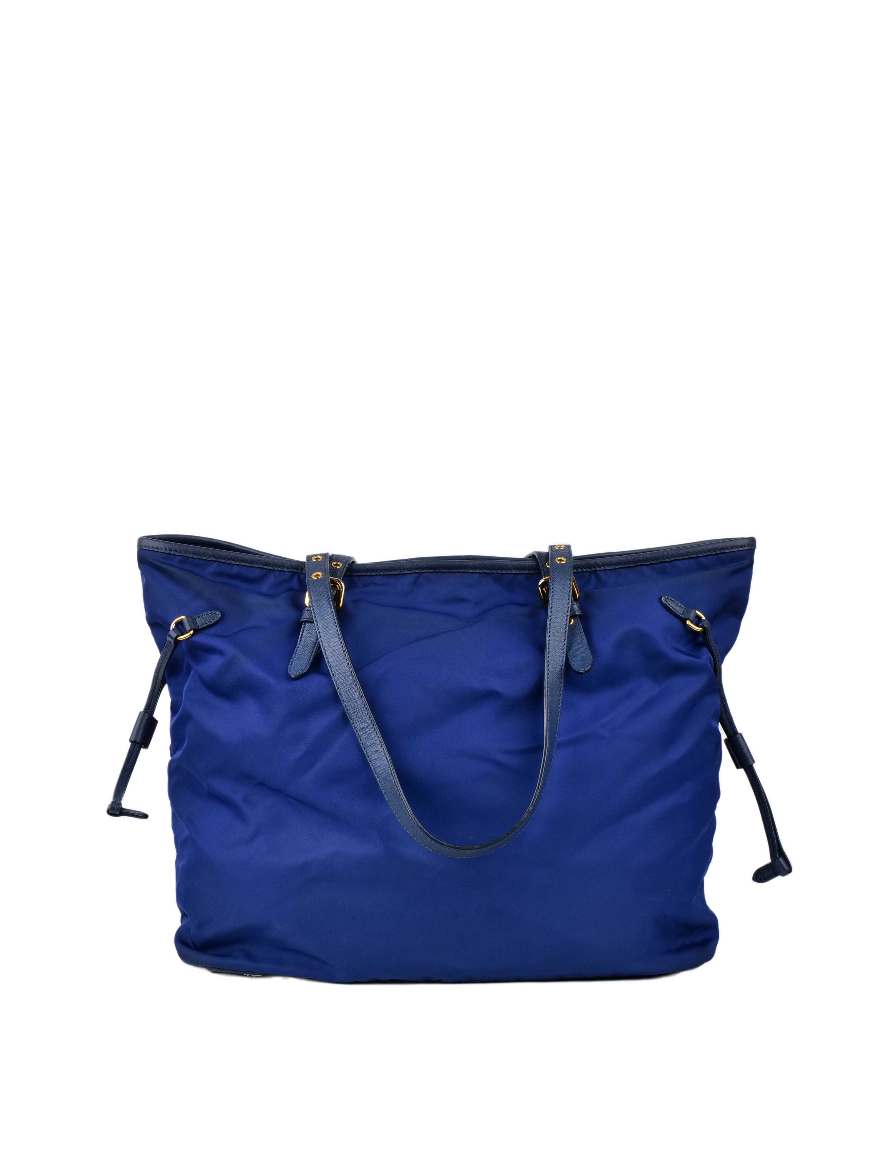 Prada Blue Nylon Tote.