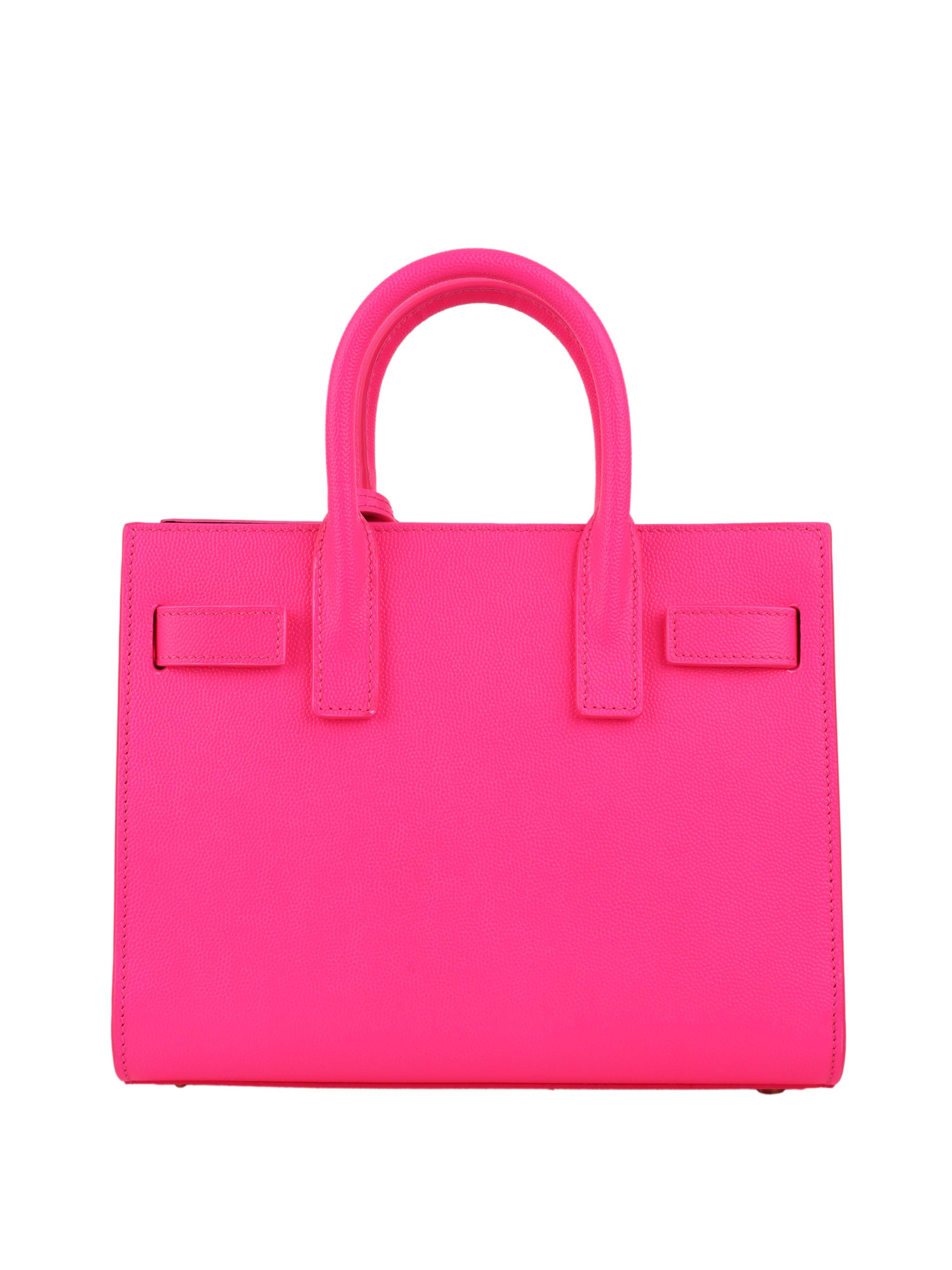 Saint Laurent Neon Pink Sac De Jour.