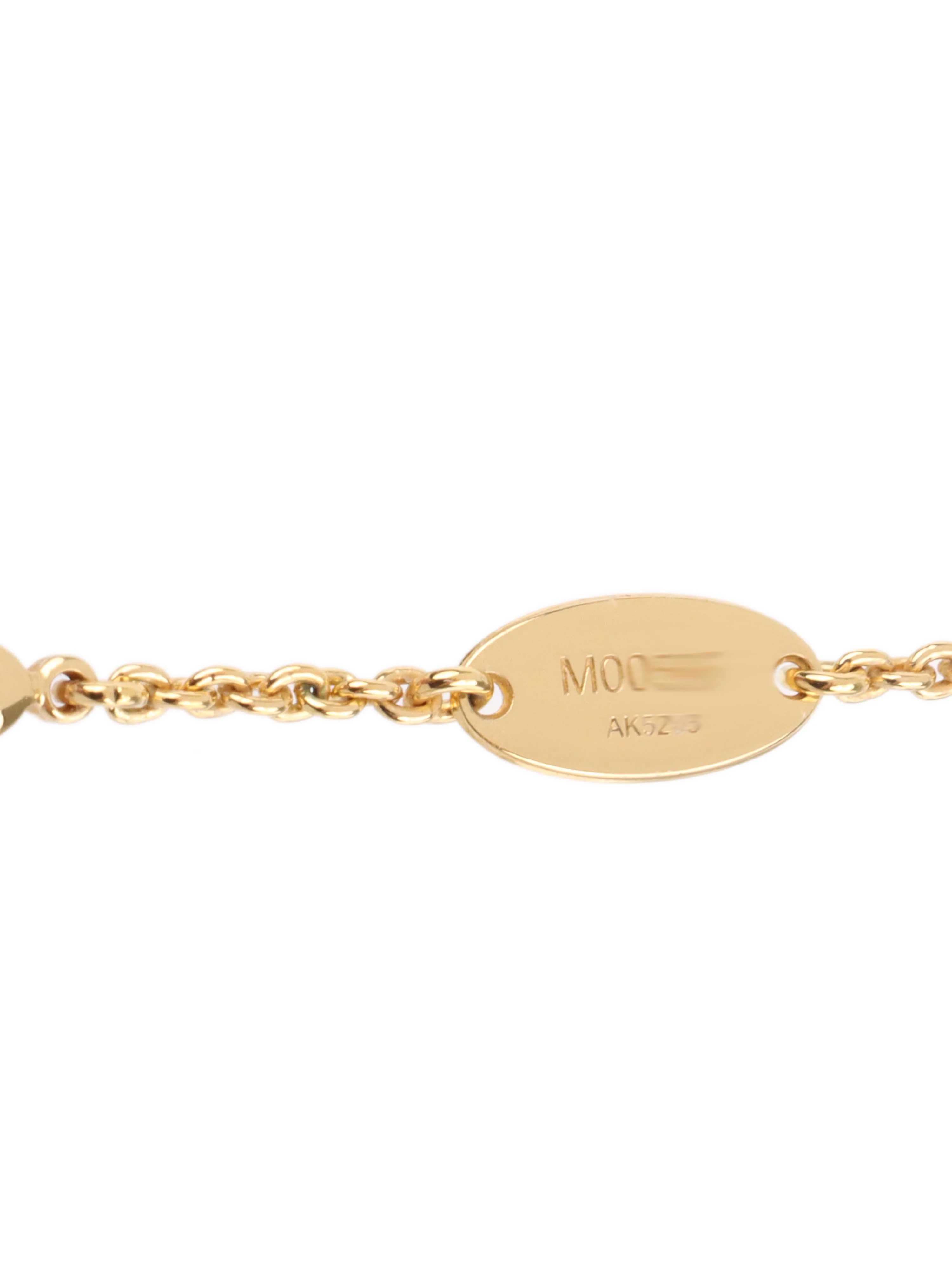 Louis Vuitton LV logo necklace.