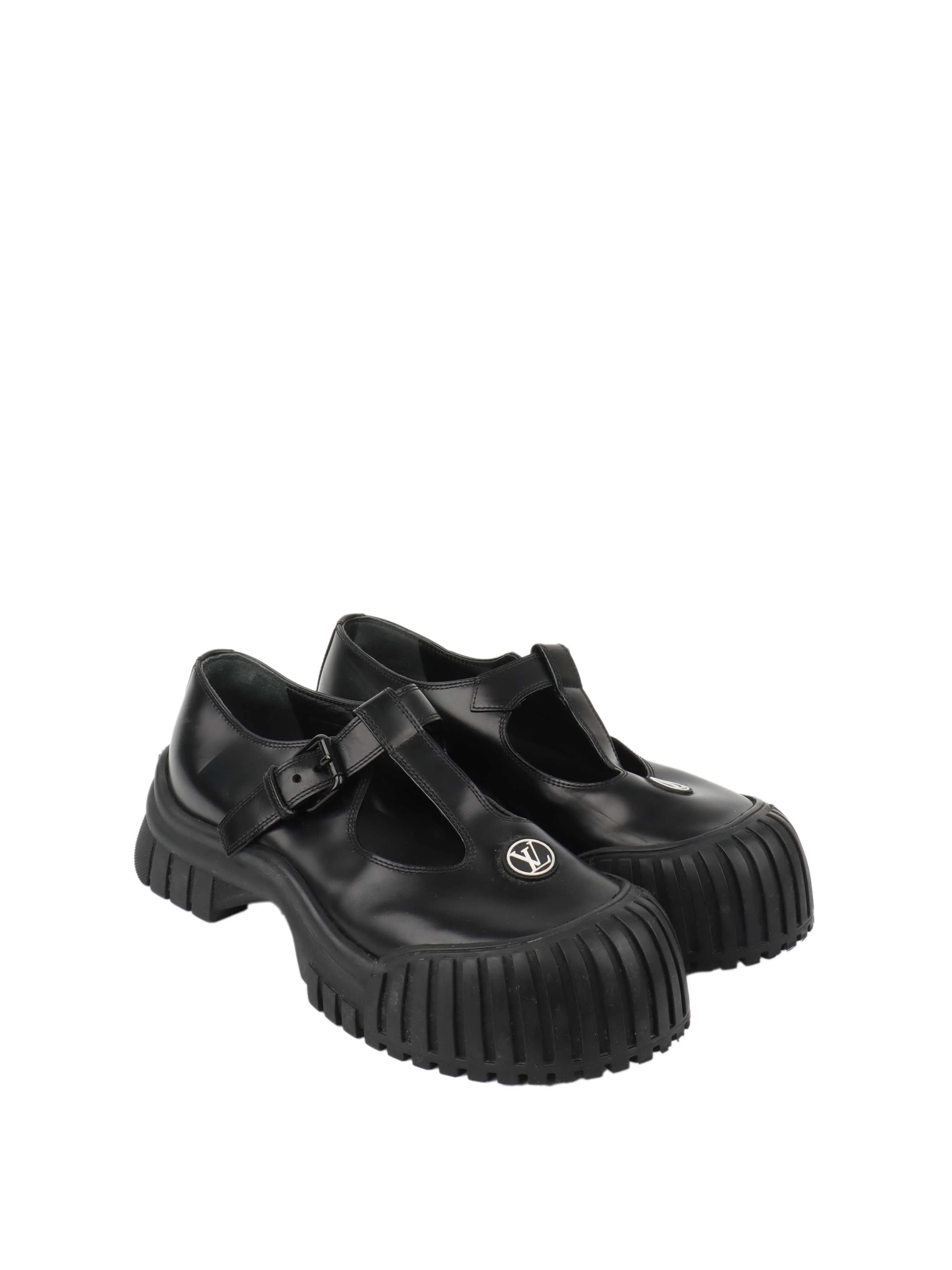 Louis Vuitton Black Ruby Mary Jane Flat.