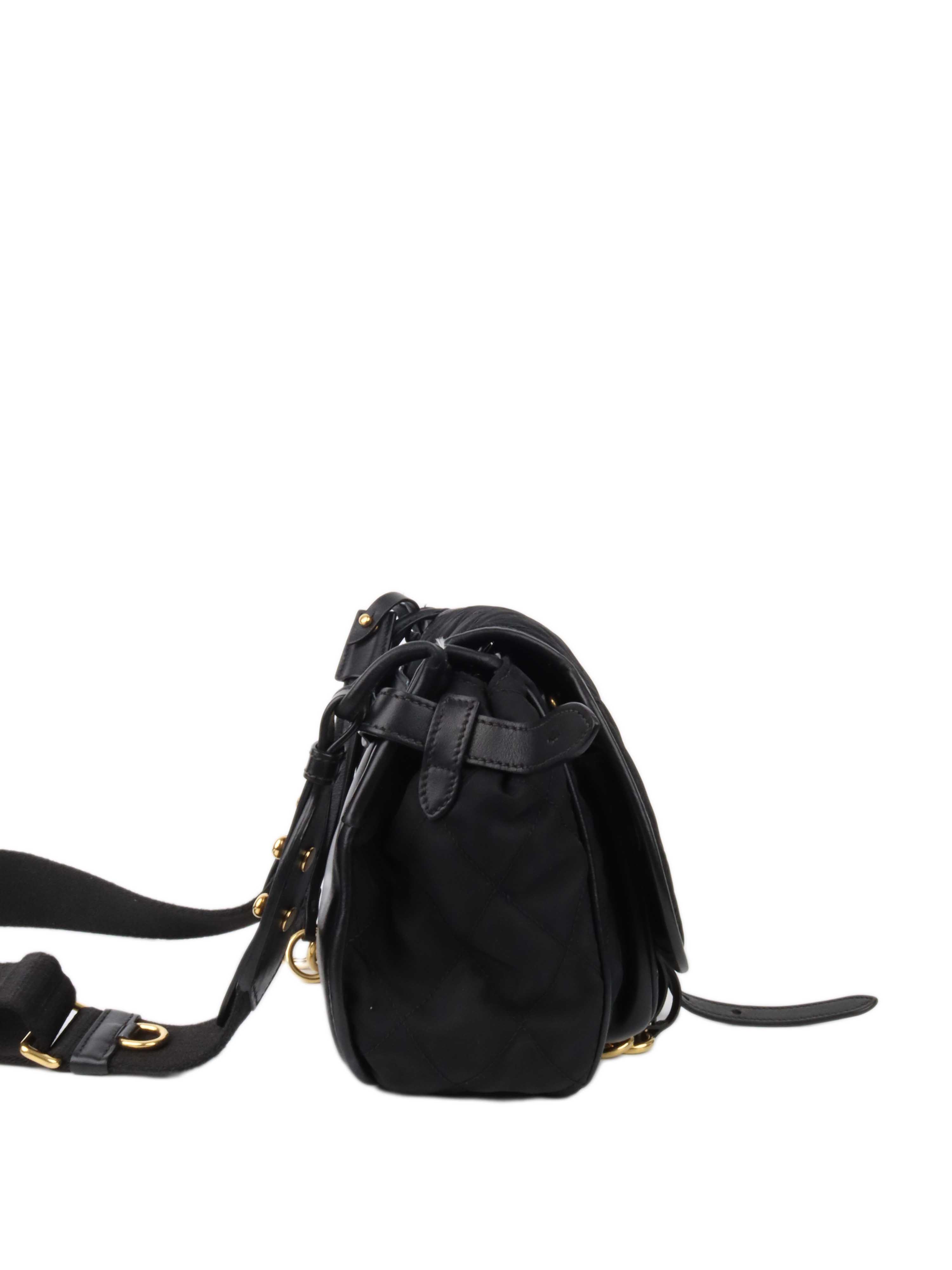 Prada Black Nylon Crossbody Bag.