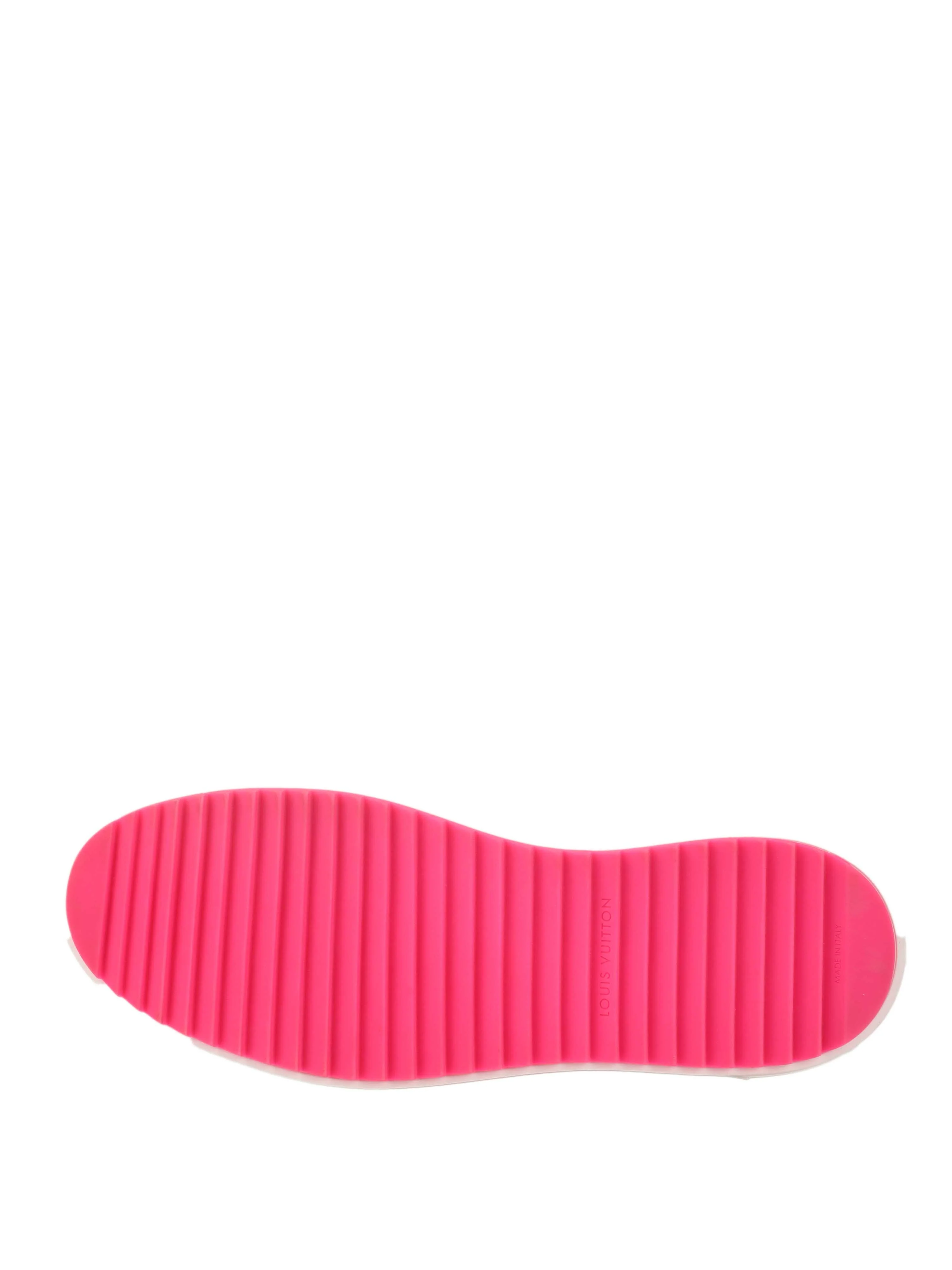Louis Vuitton Pink Logo Sneakers.