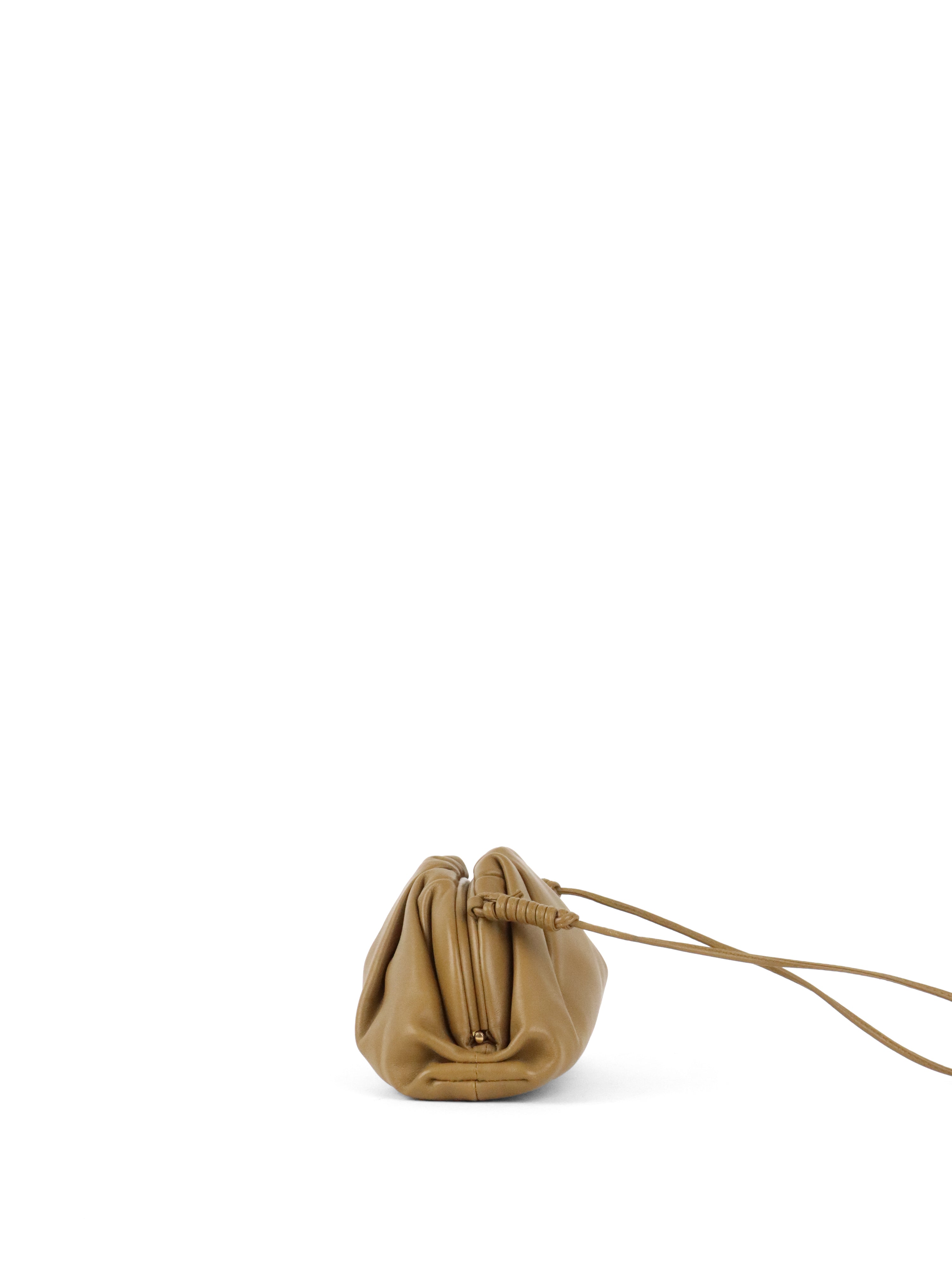 Bottega Veneta Mustard Green Mini Pouch Crossbody Bag