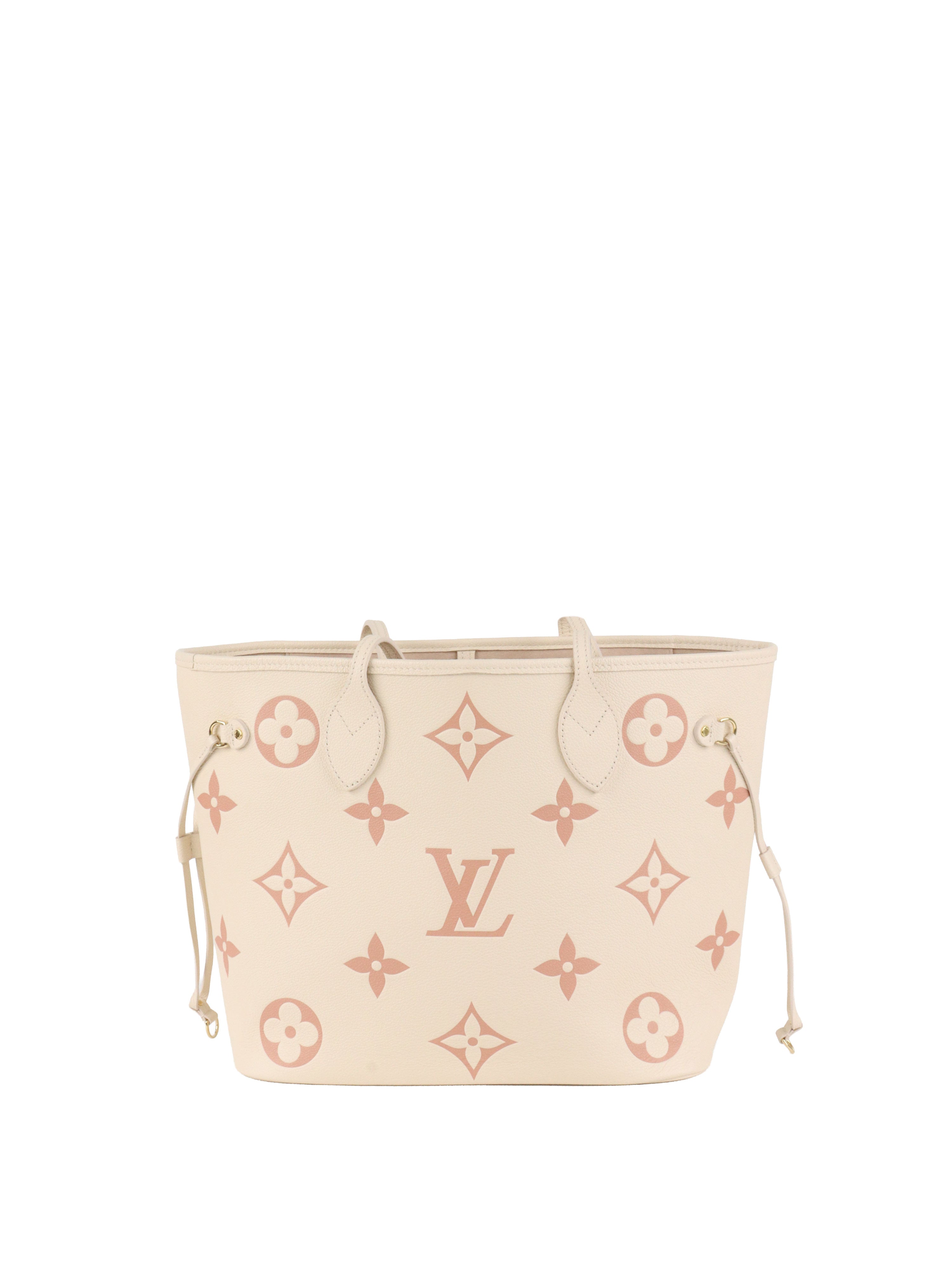 Louis Vuitton Monogram Empreinte Creme/Rose Trianon Neverfull MM