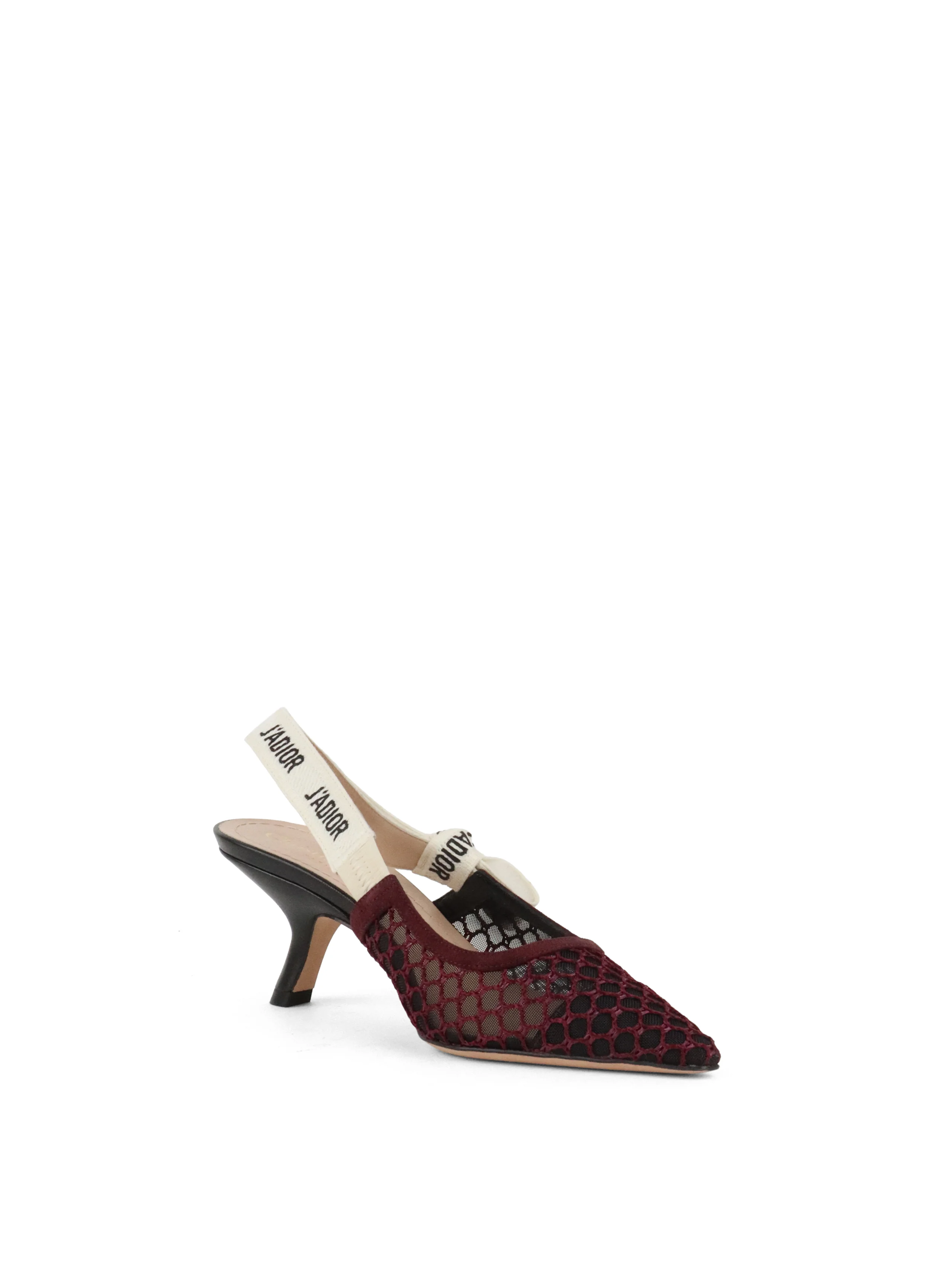 Dior Burgundy Mesh JAdior Slingback Sandal