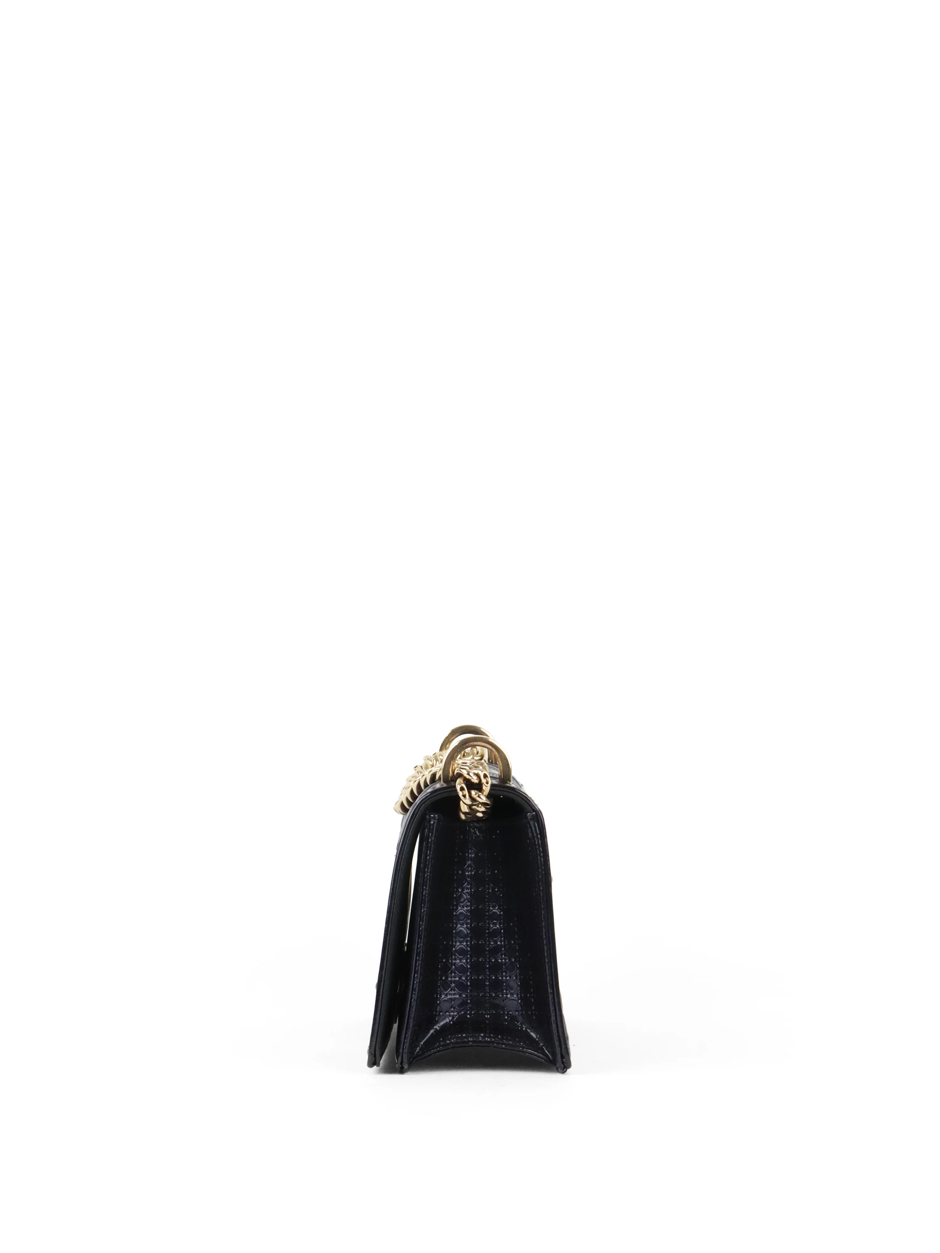 Dior Small Metallic Navy Diorama Bag LGHW