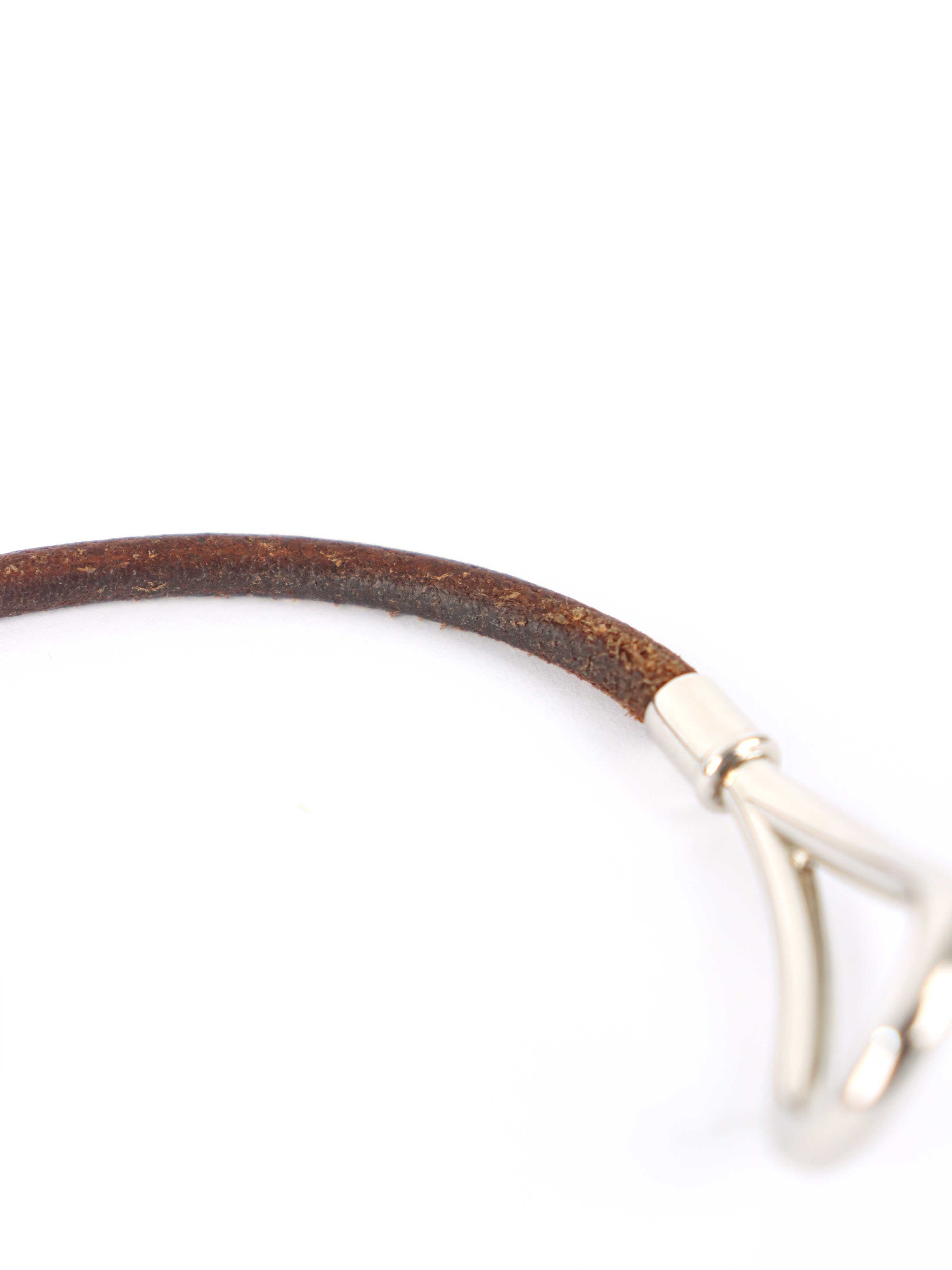 Hermes Dark Brown Jumbo Hook Bracelet.
