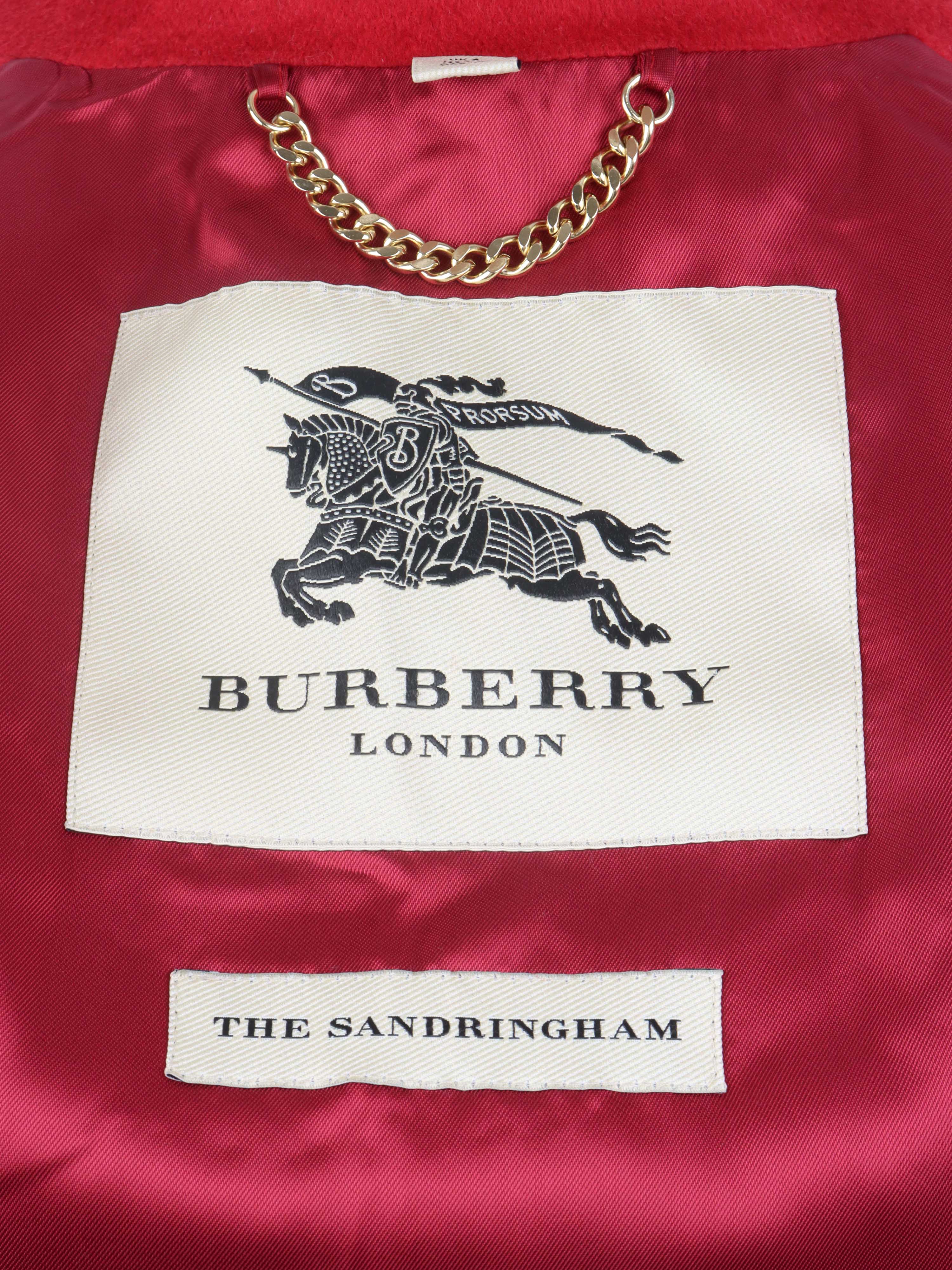 Burberry Red Cashmere Coat.