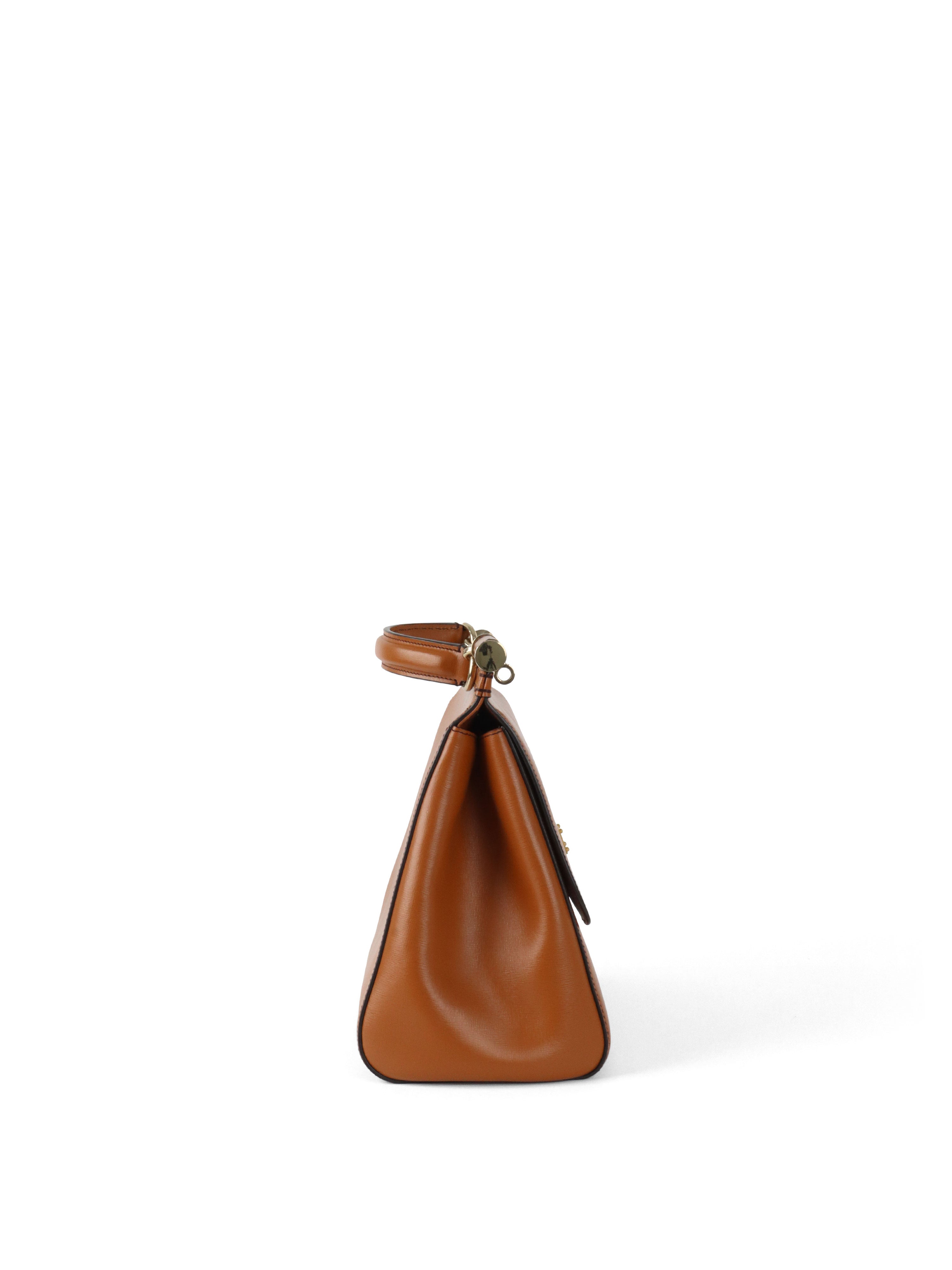 Dolce  Gabbana Caramel Brown Sicily Tote Bag.