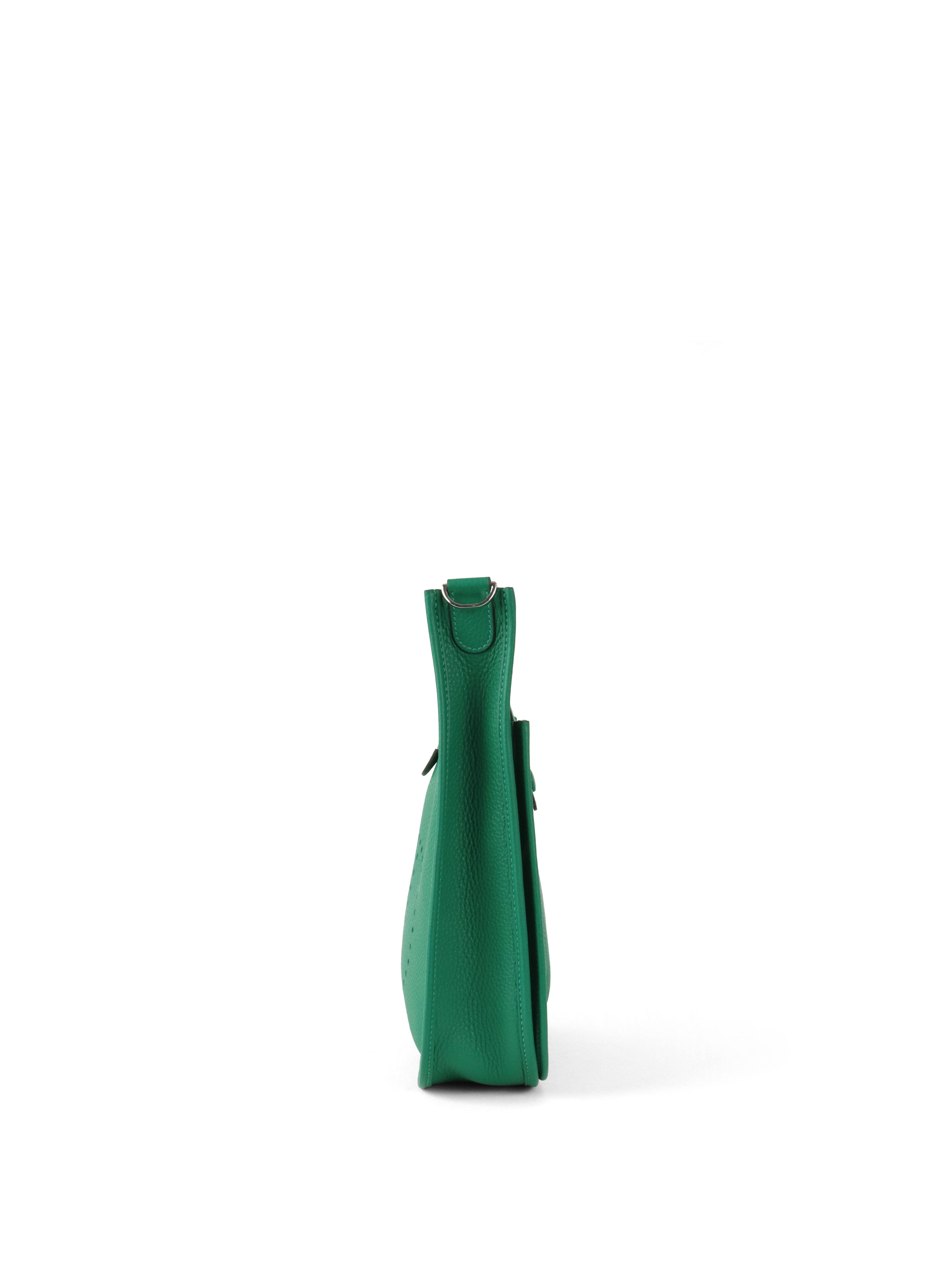 Hermes Evelyne III 29 in Vert Vertigo Gris Pale.