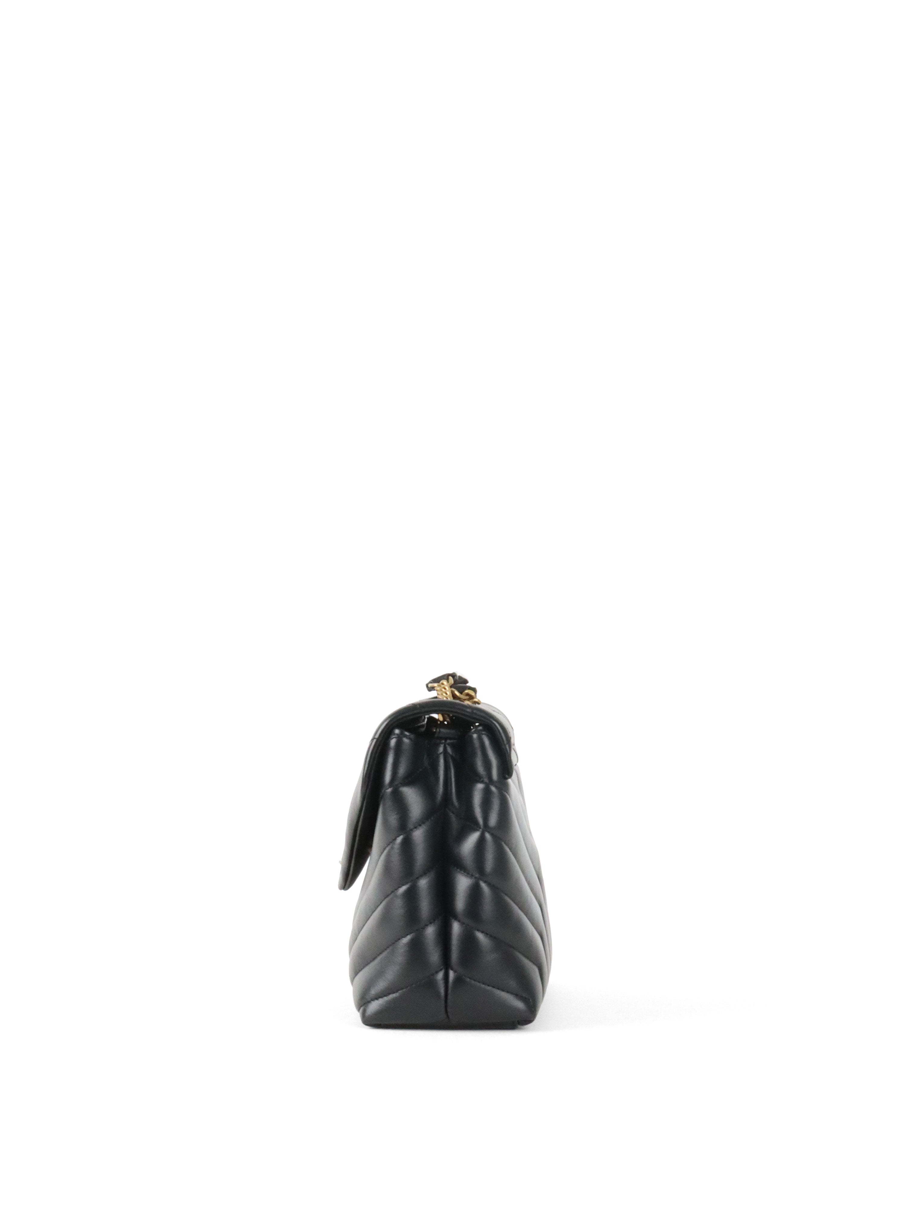 Saint Laurent Small Black LouLou Shouder Bag GHW
