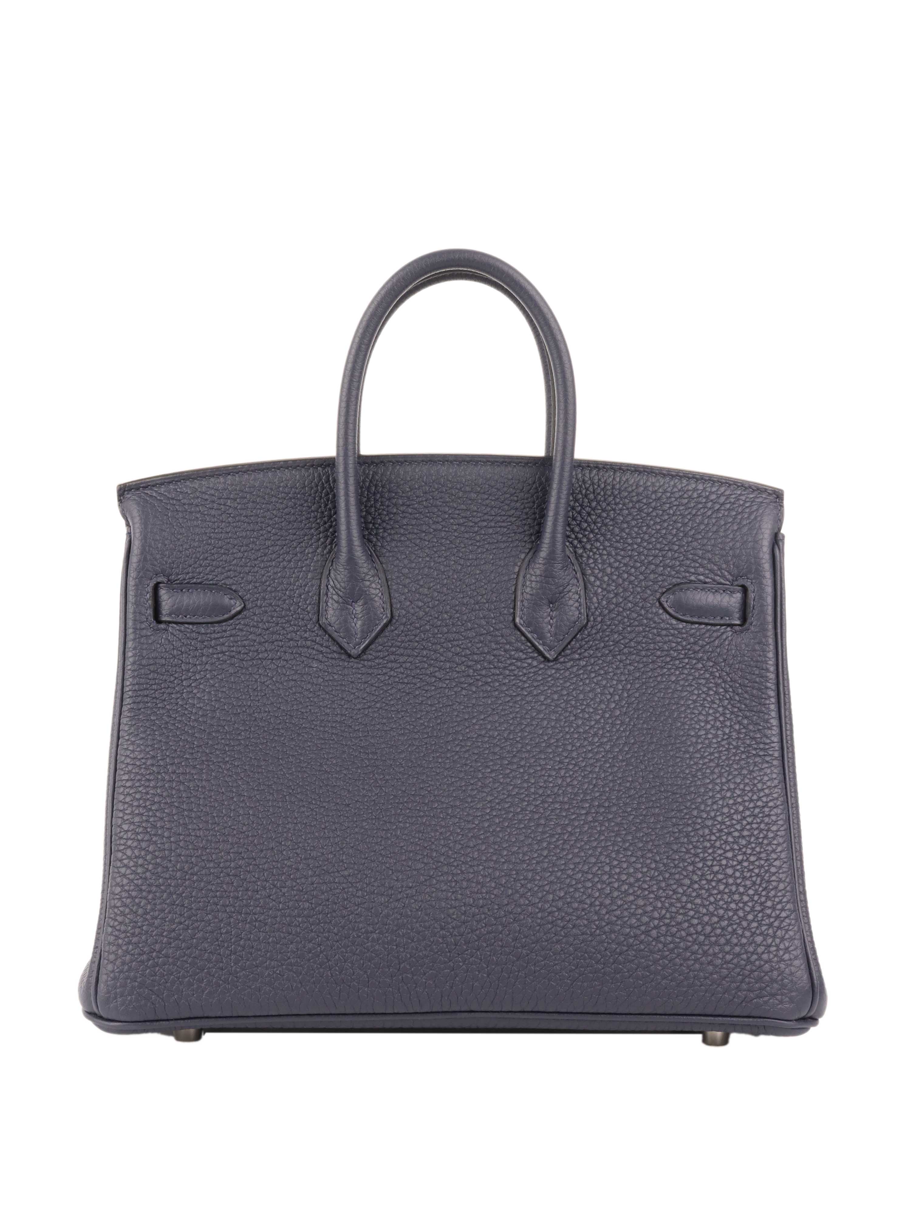 Hermes Birkin 25 Bleu Nuit PHW.