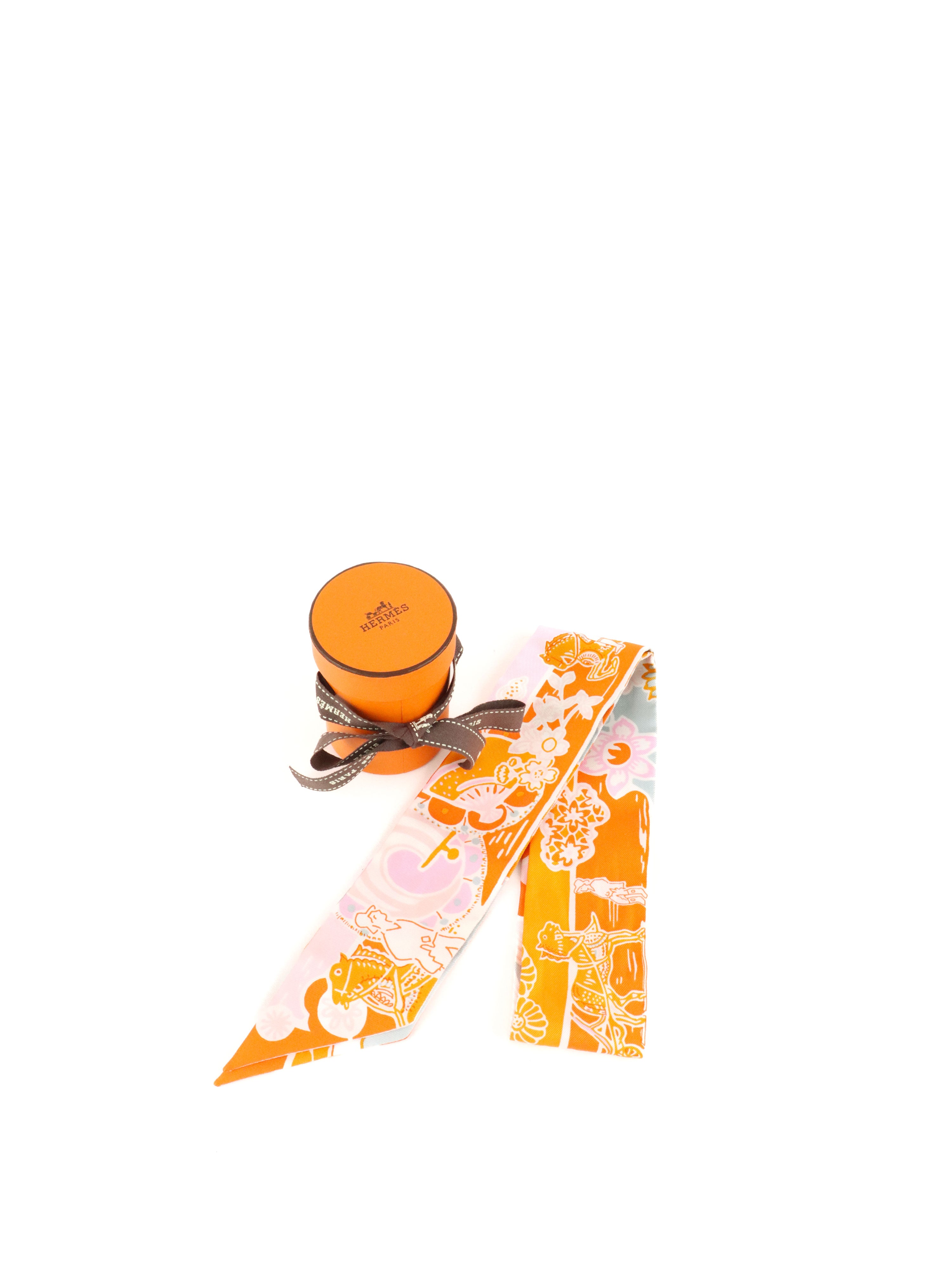 Hermes Multi-colour Silk Twilly
