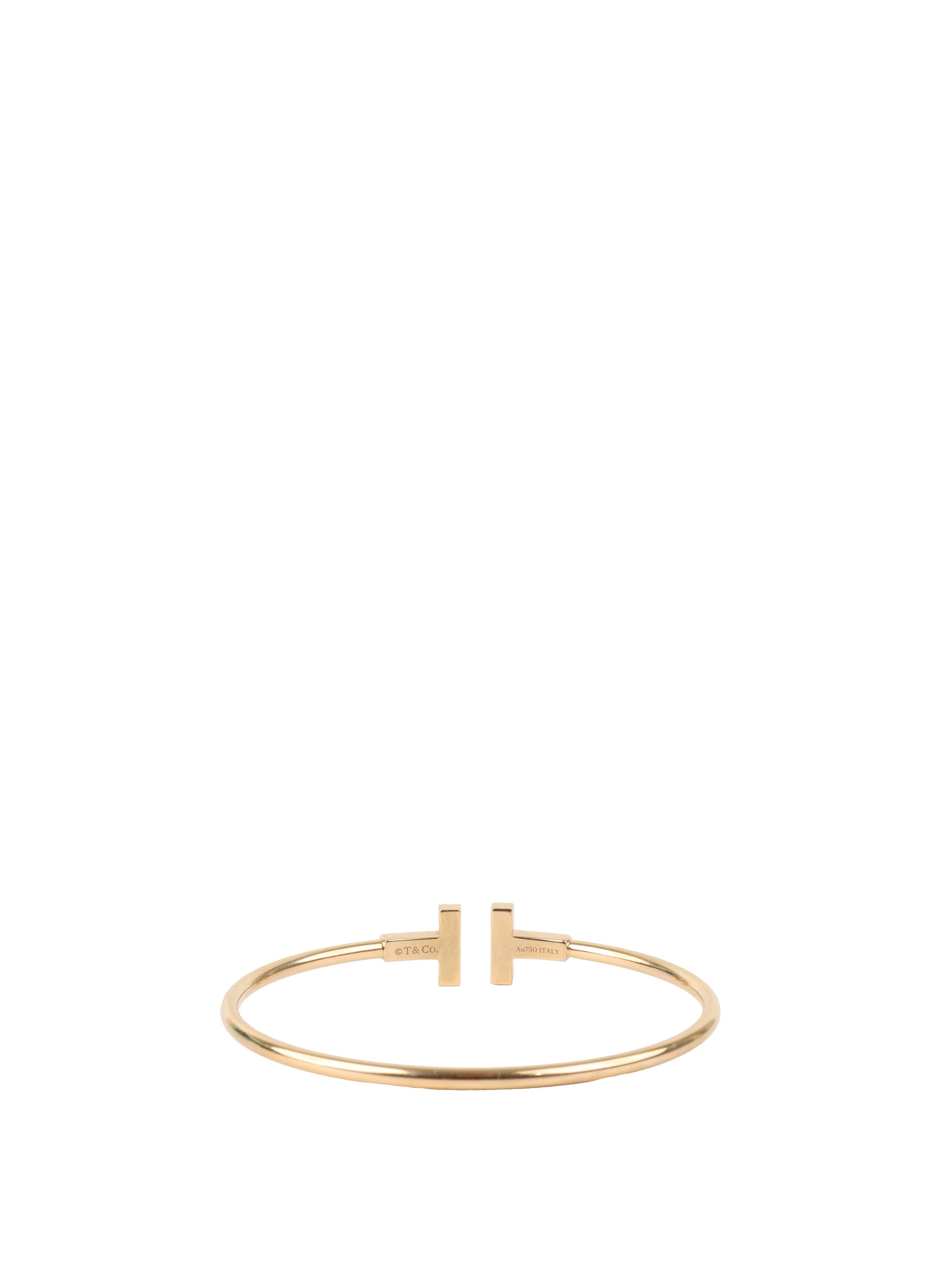 Tiffany&Co Wire Bracelet in Yellow Gold with Mother-of-pearl.