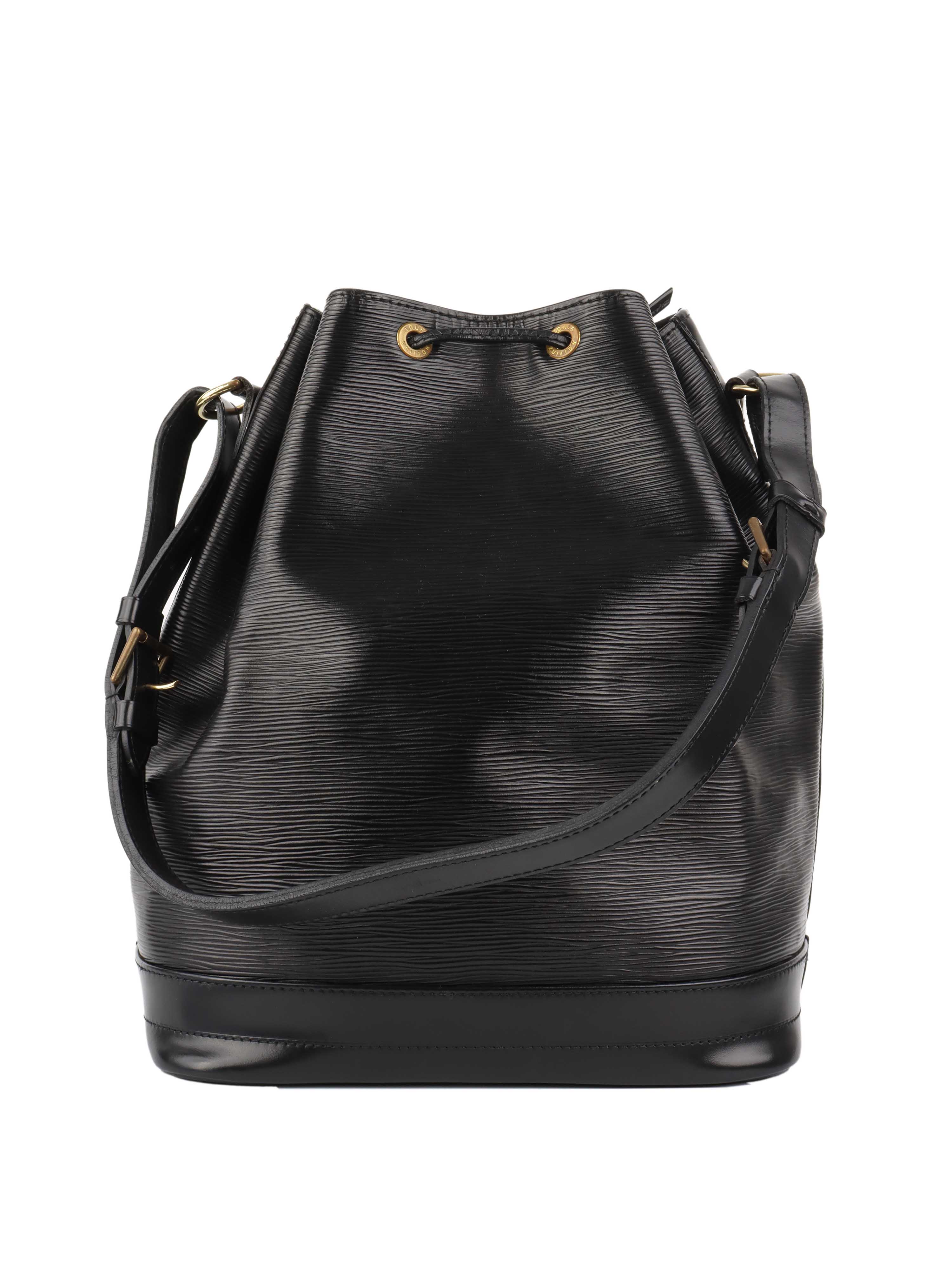 Louis Vuitton Black Vintage Epi Bucket Bag.