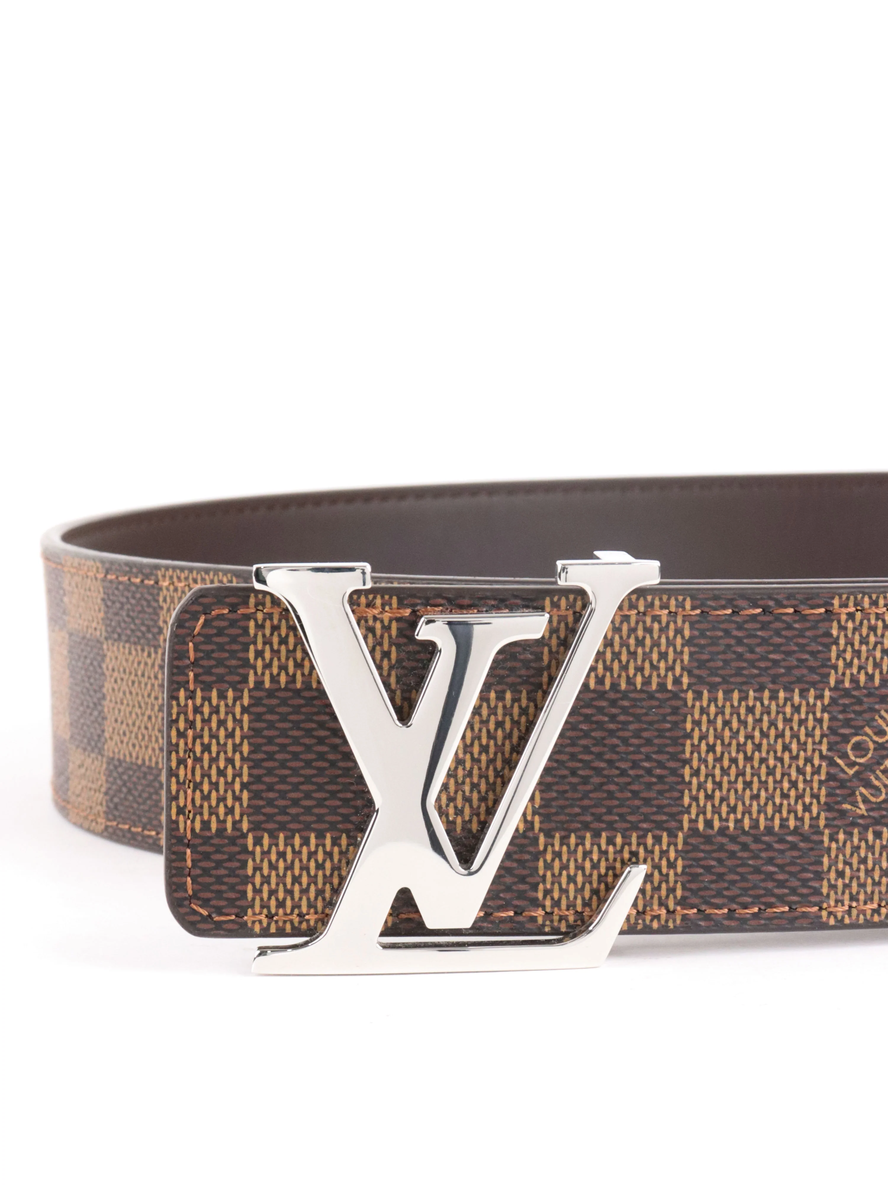 Louis Vuitton Damier Ebene LV Initiales 35mm Reversible Belt