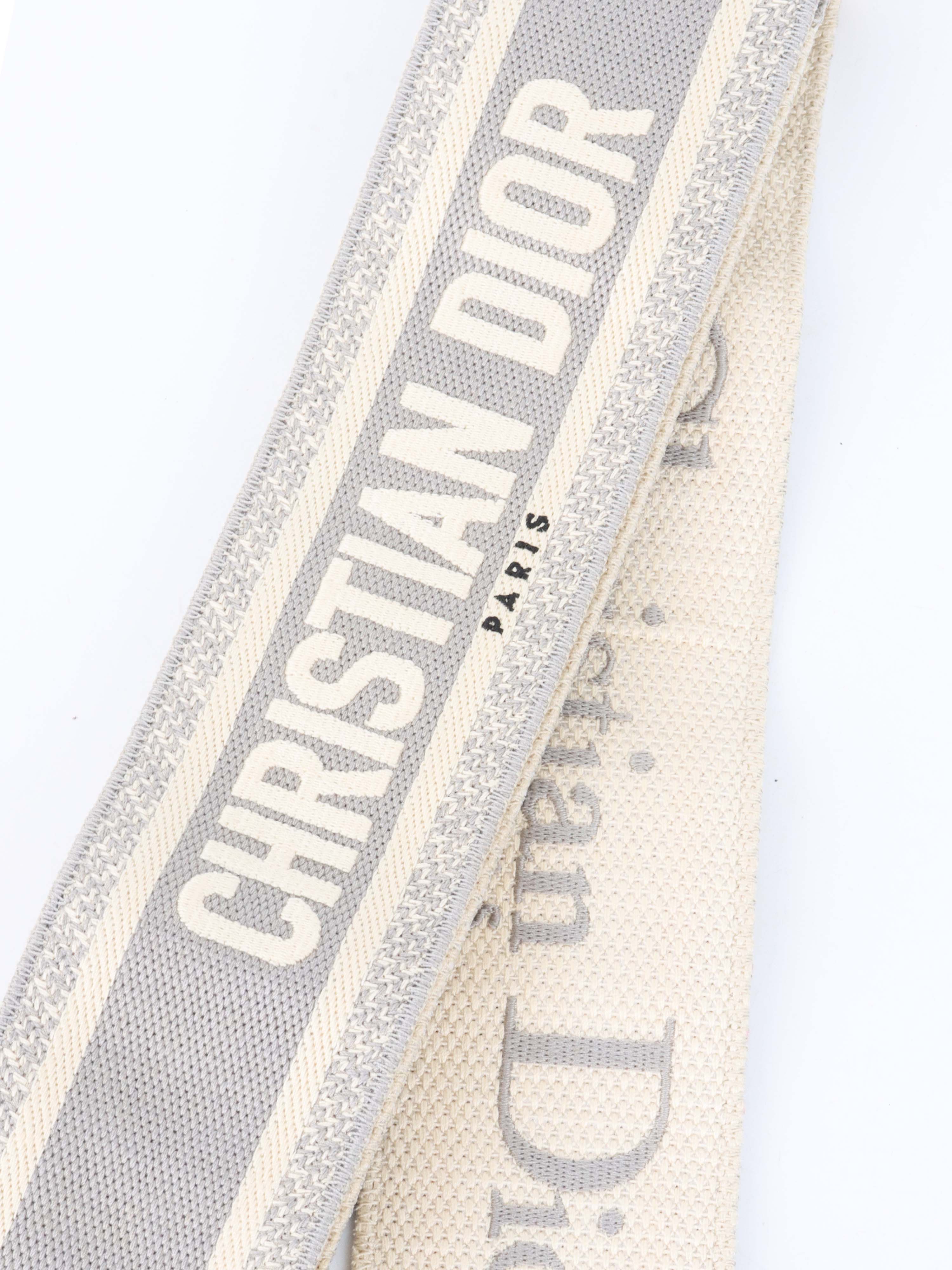 Dior Grey Adjustable Shoulder Strap with Ring.