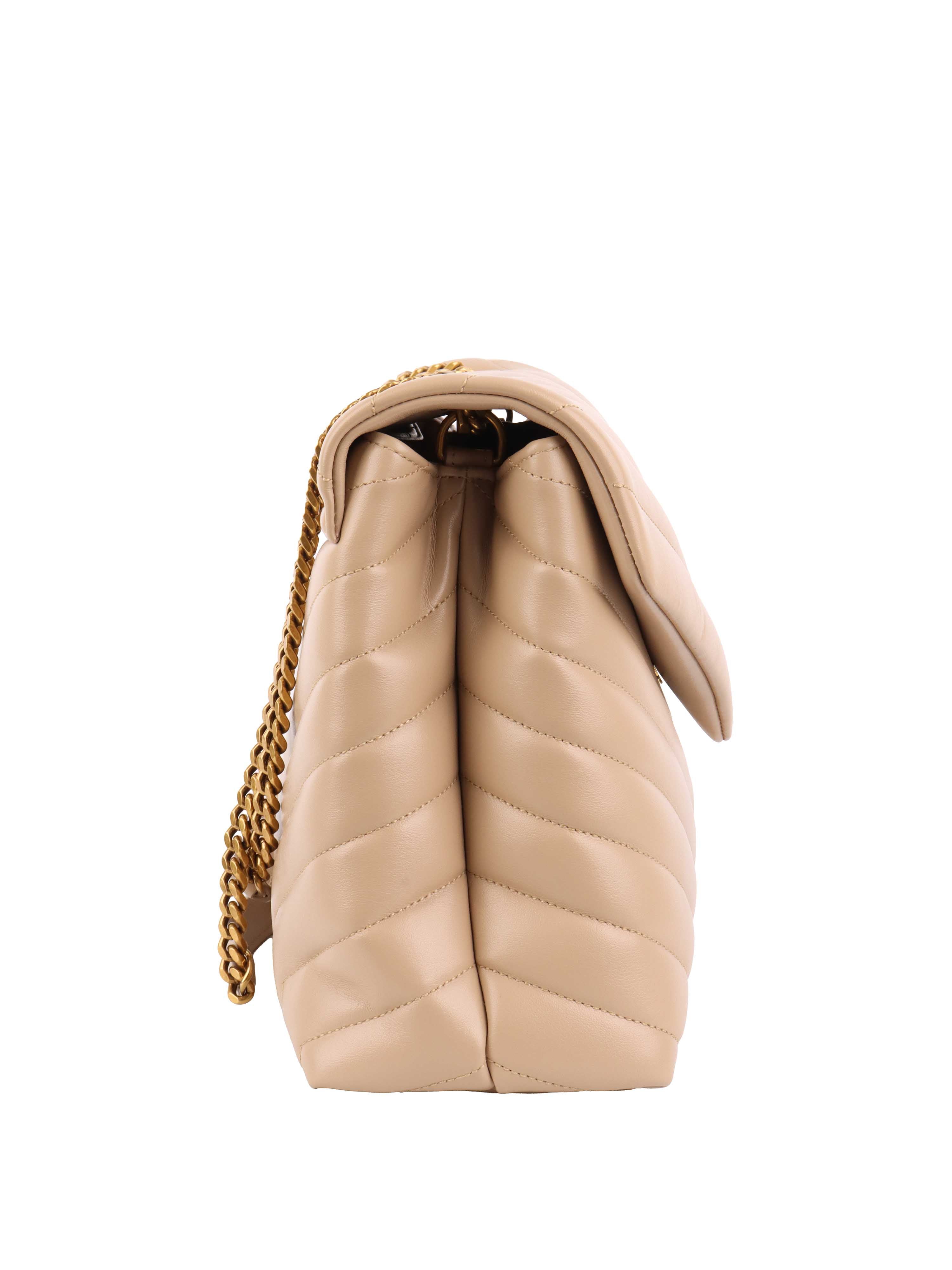 Saint Laurent Medium Beige Loulou Bag.