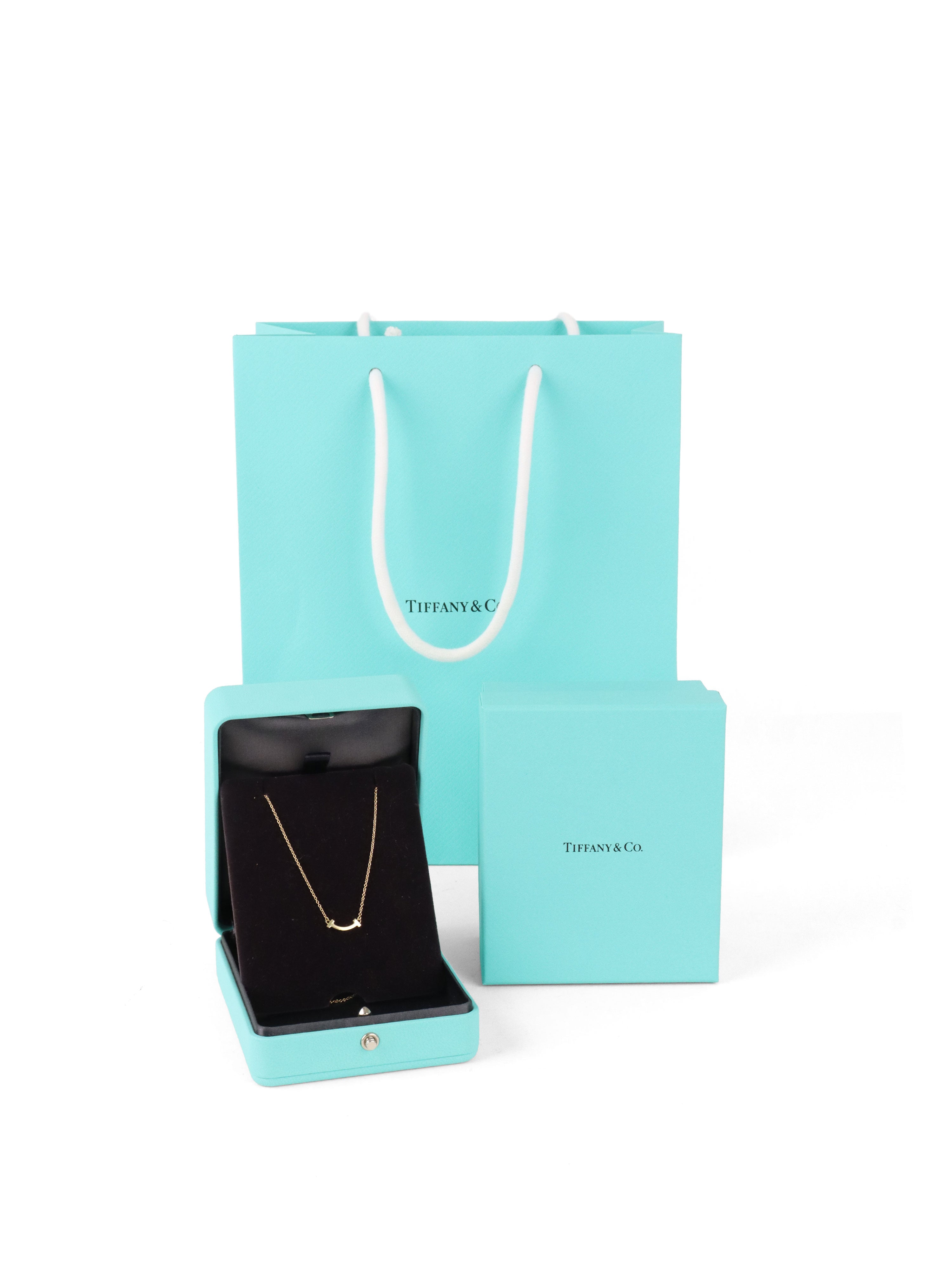 Tiffany  Co Mini Smile Pendant Yellow Gold
