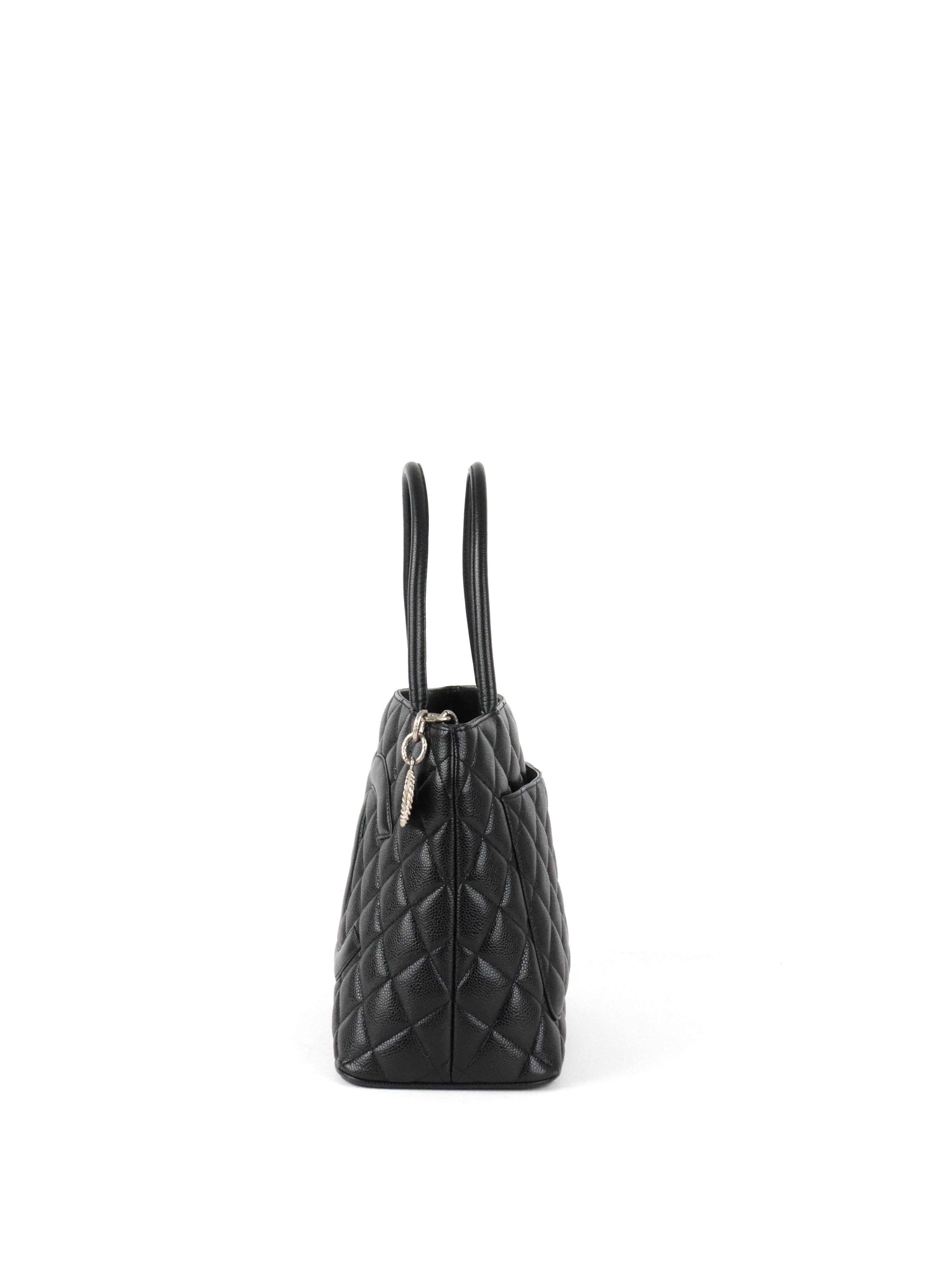 Chanel Black Caviar Vintage Medallion Tote
