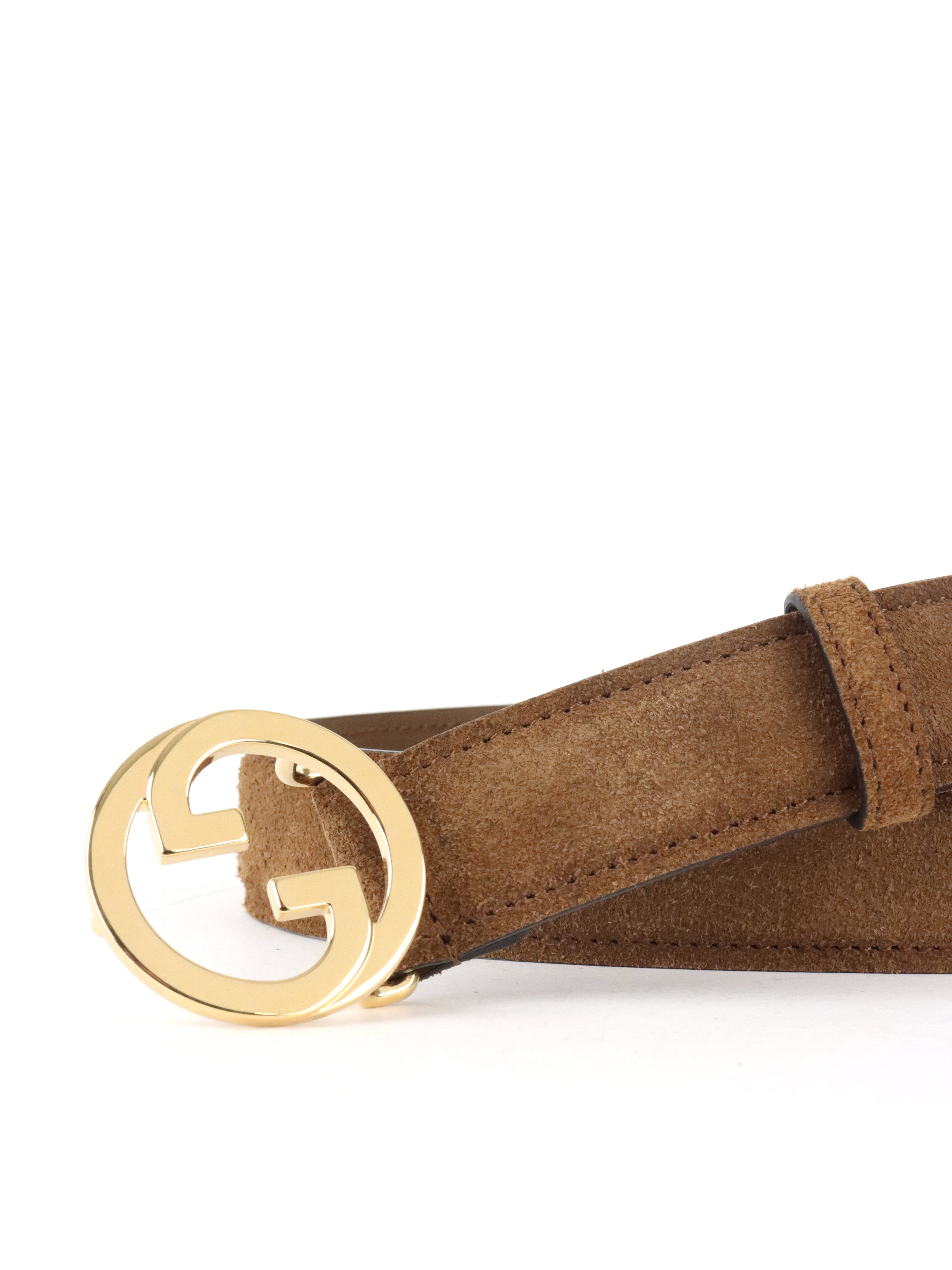 Gucci Blondie Tan Suede Belt Size 75