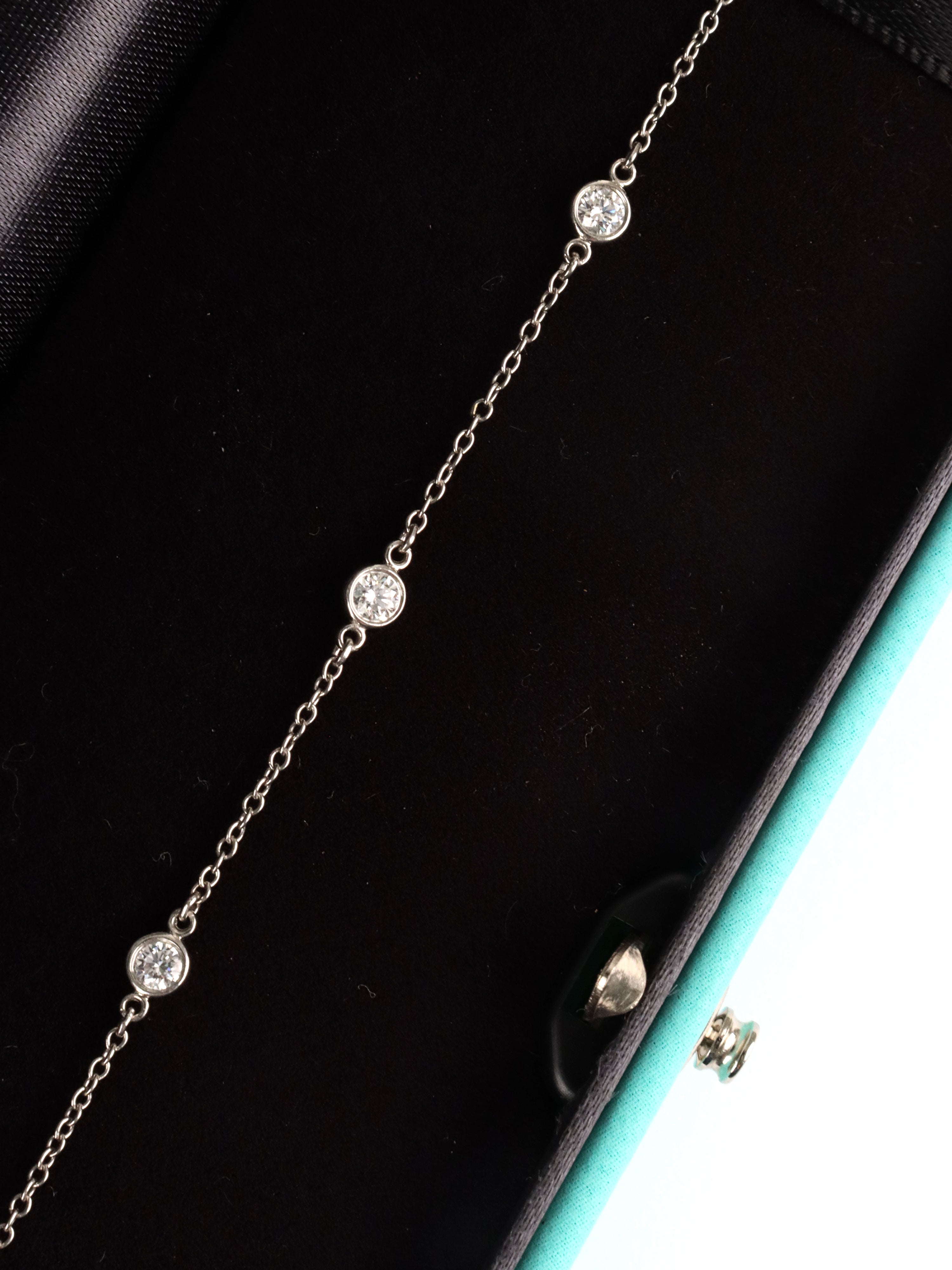 Tiffany  Co Elsa Peretti 6 Diamonds by the Yard Bracelet