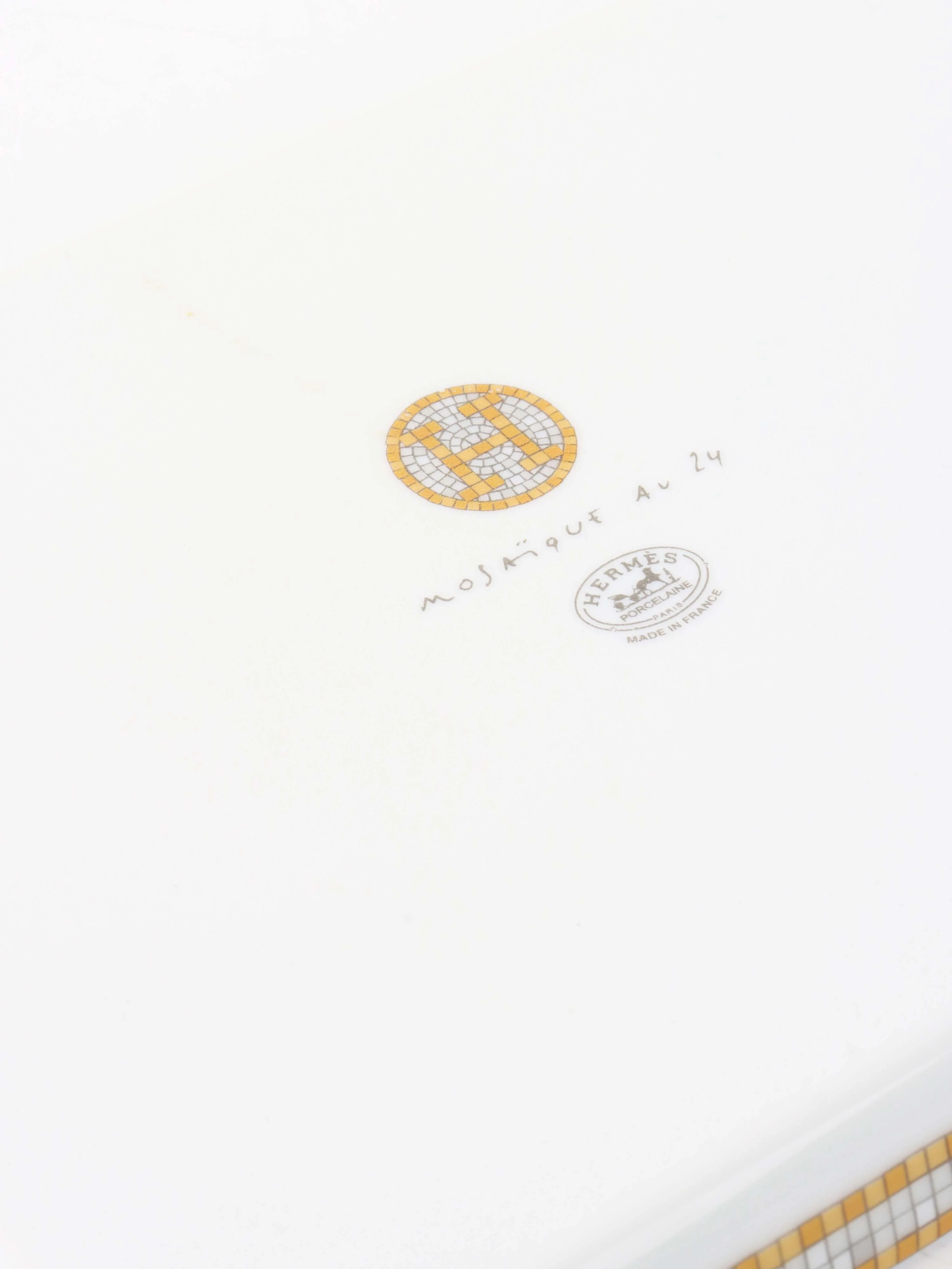 Hermes Mosaique au24 Gold Mosaic Rectangle Tray.