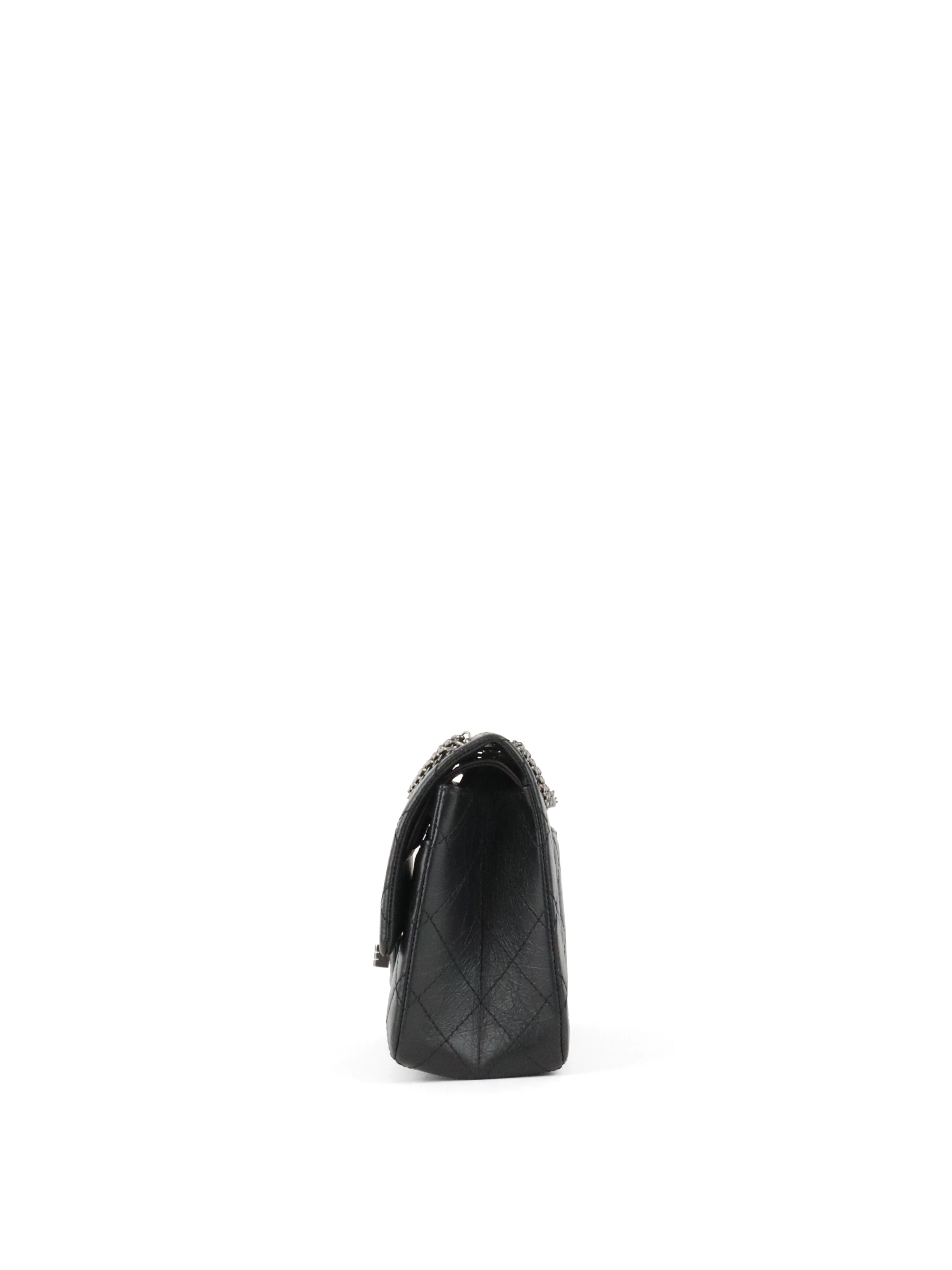 Chanel So Black Medium Classic Flap Reissue 2.55
